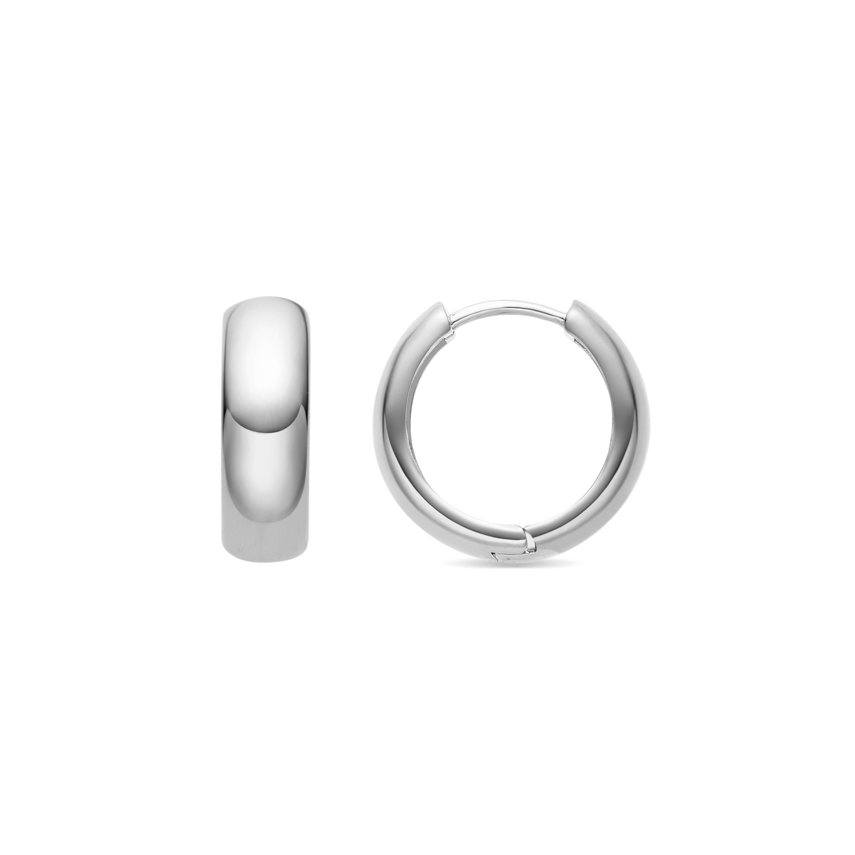 Rhodium-plated earrings - Apruk