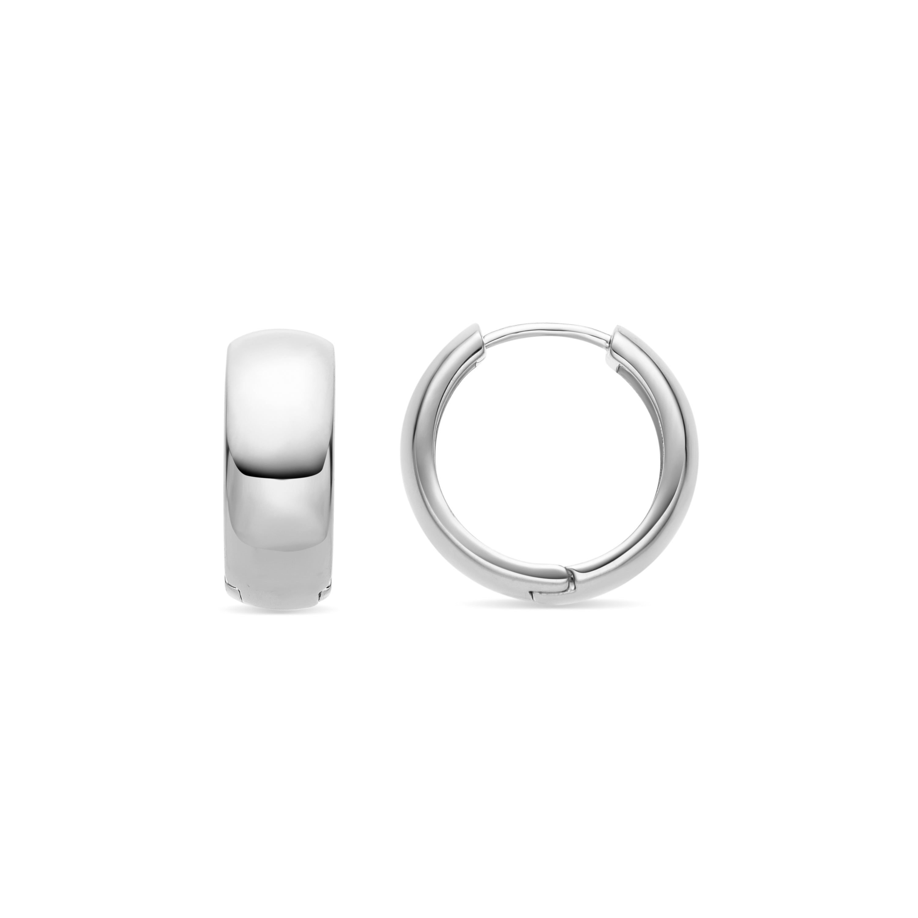 Rhodium-plated earrings - Apruk