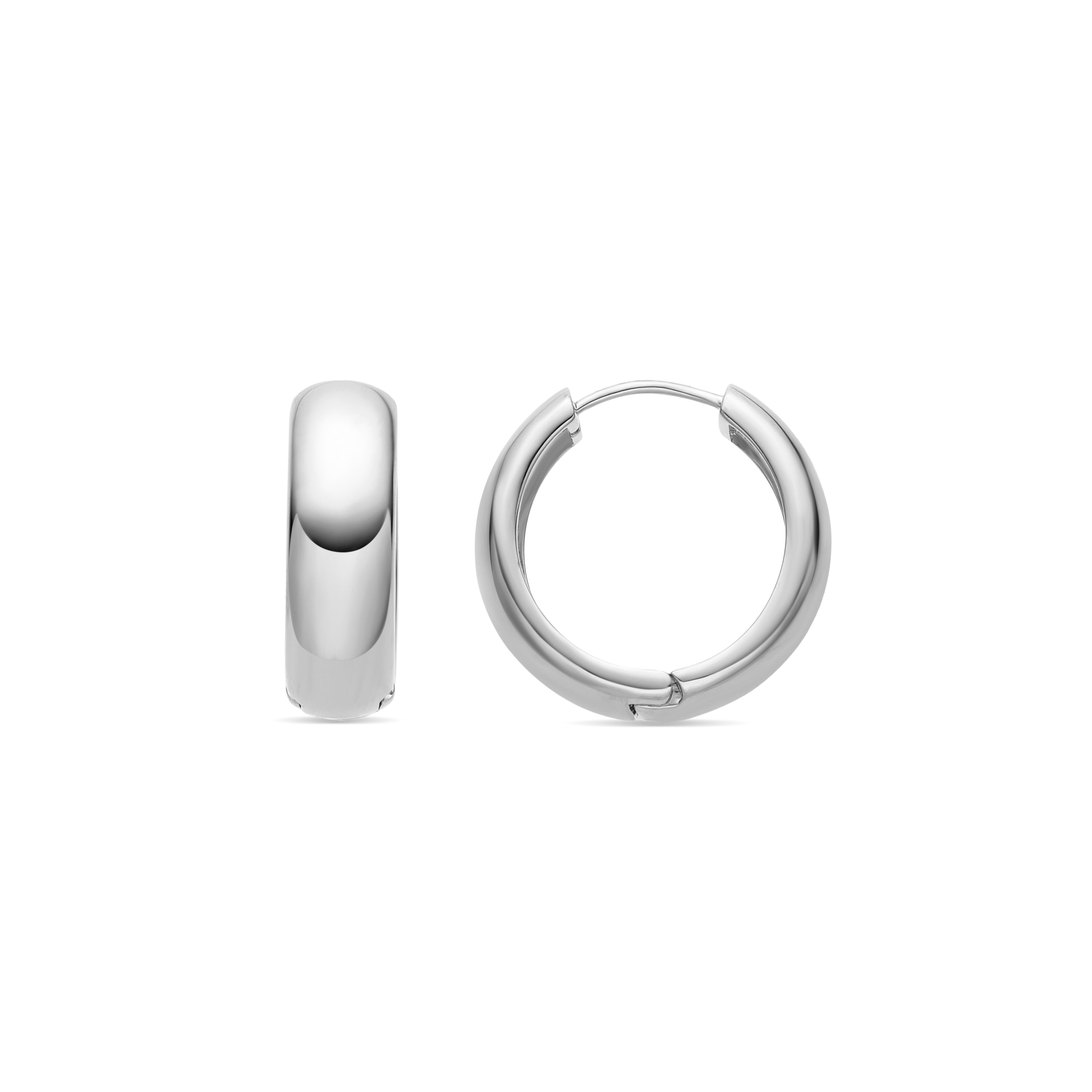 Rhodium-plated earrings - Apruk