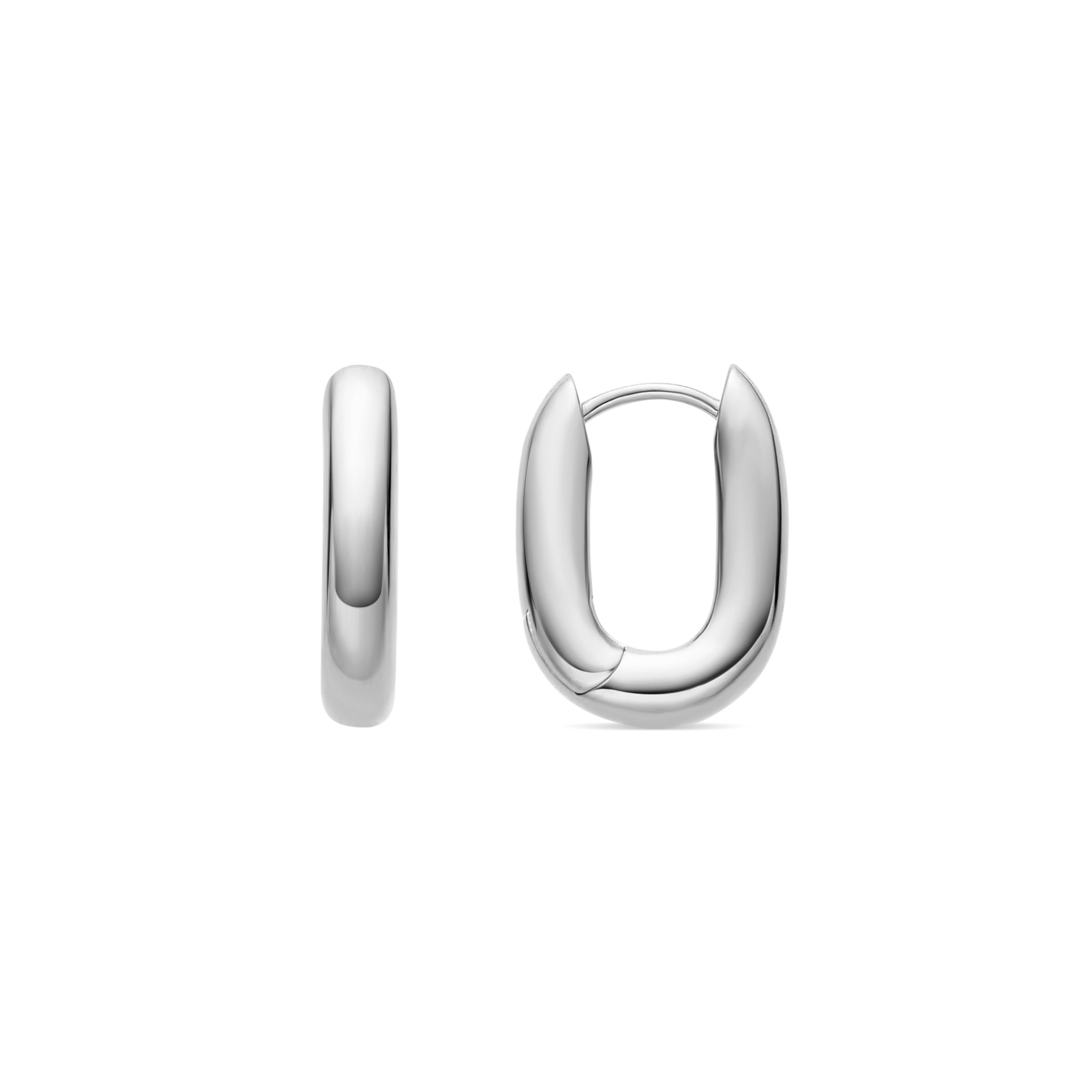 Rhodium-plated earrings - Tankon