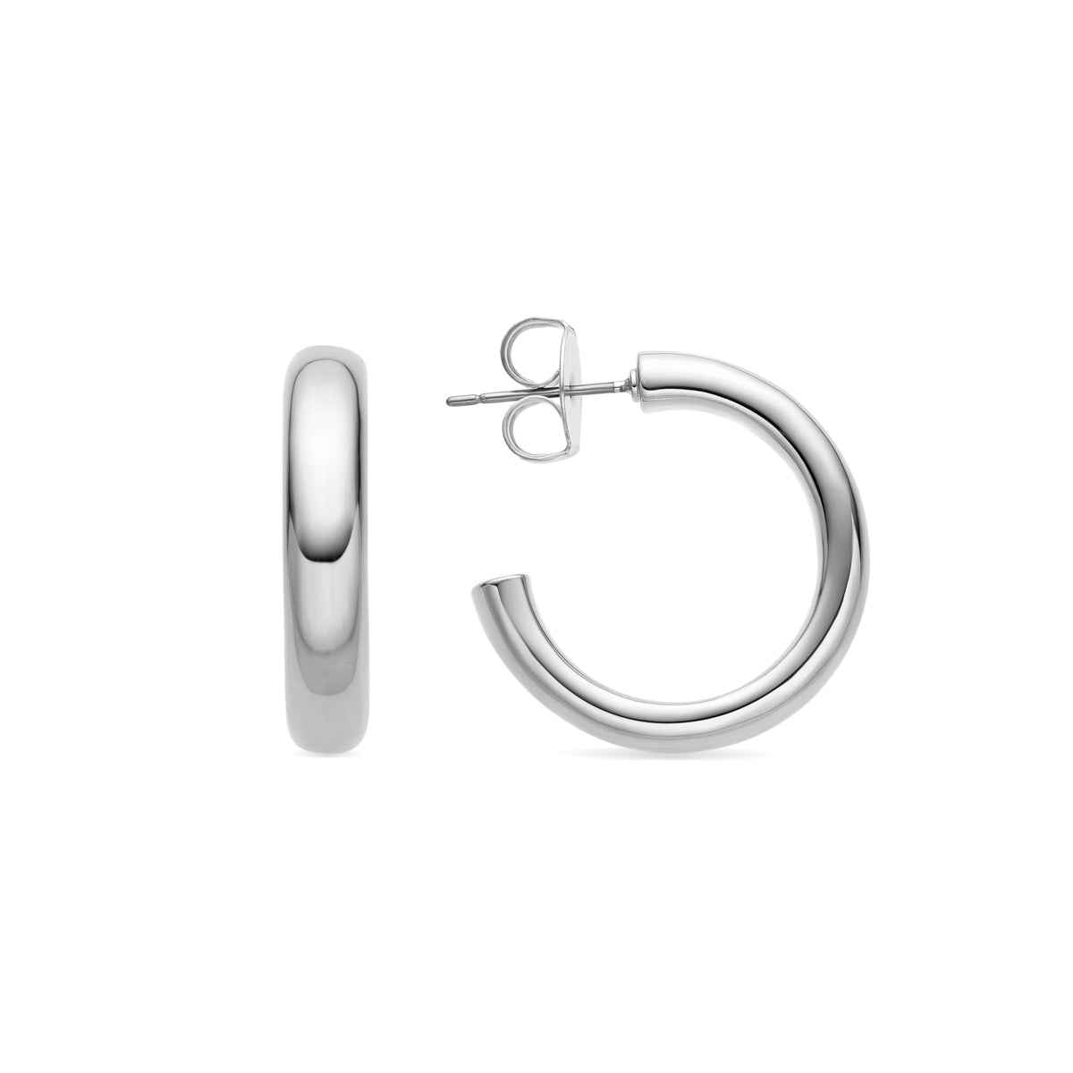 Rhodium-plated earrings - Difie