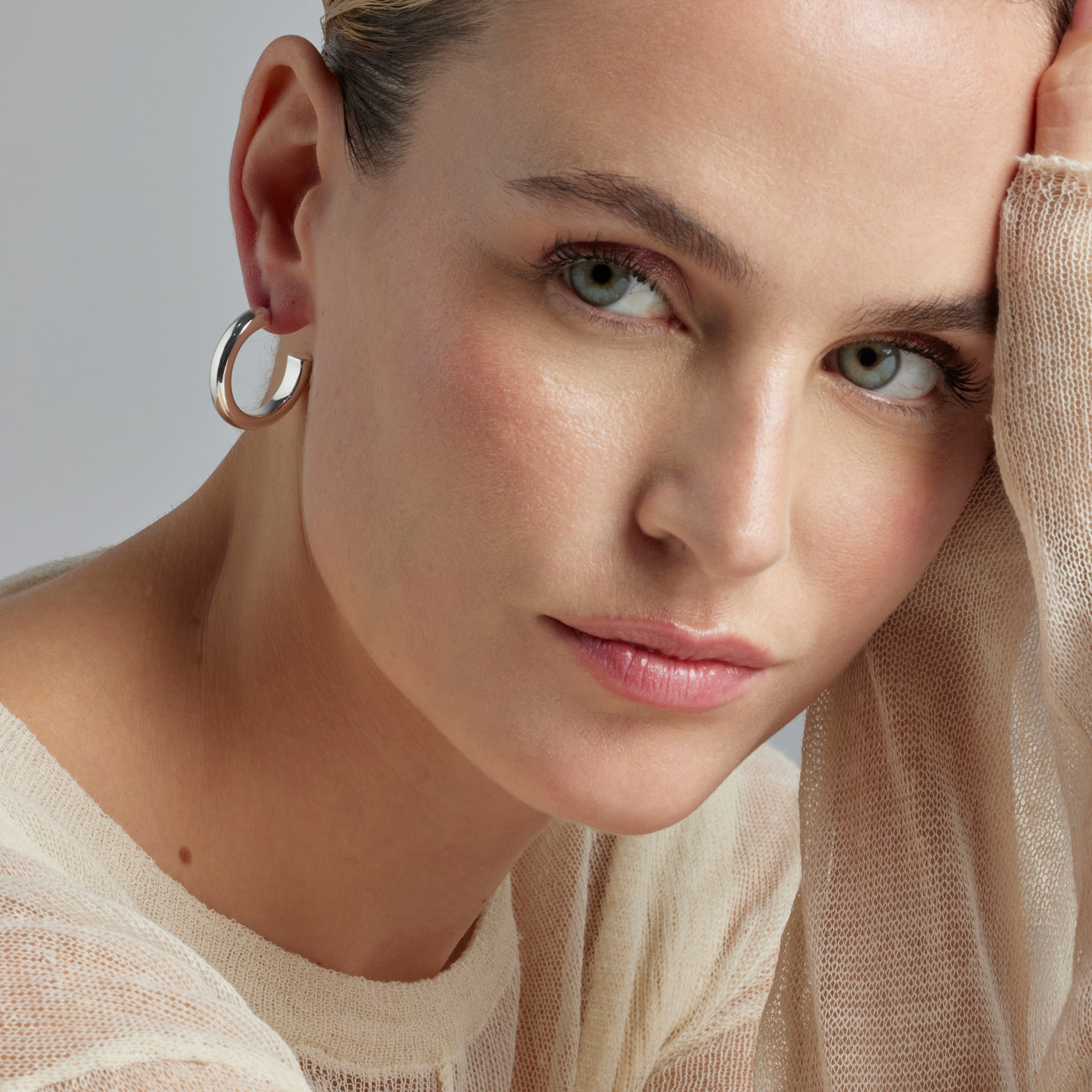 Rhodium-plated earrings - Difie
