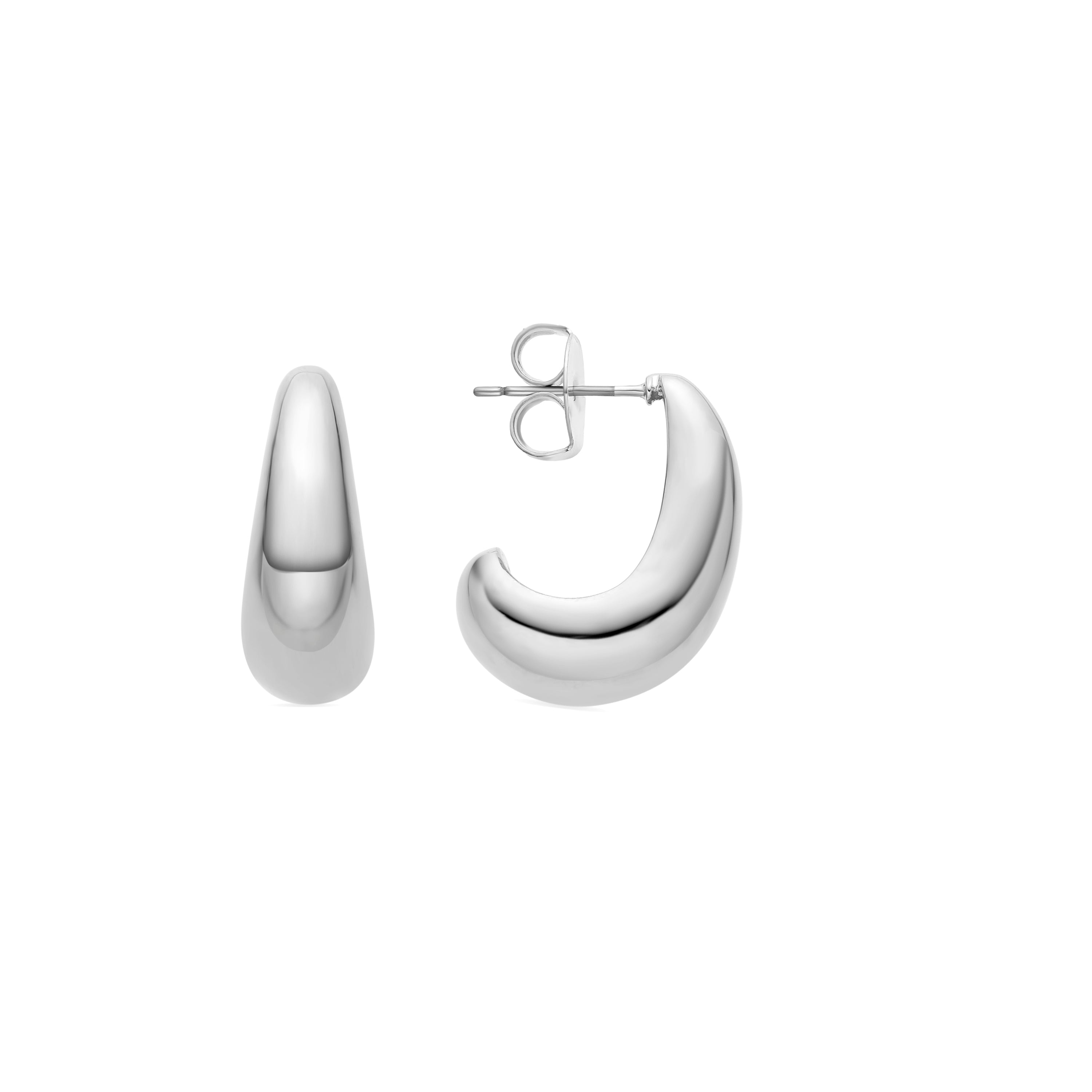 Silver-finished earrings - Sanky