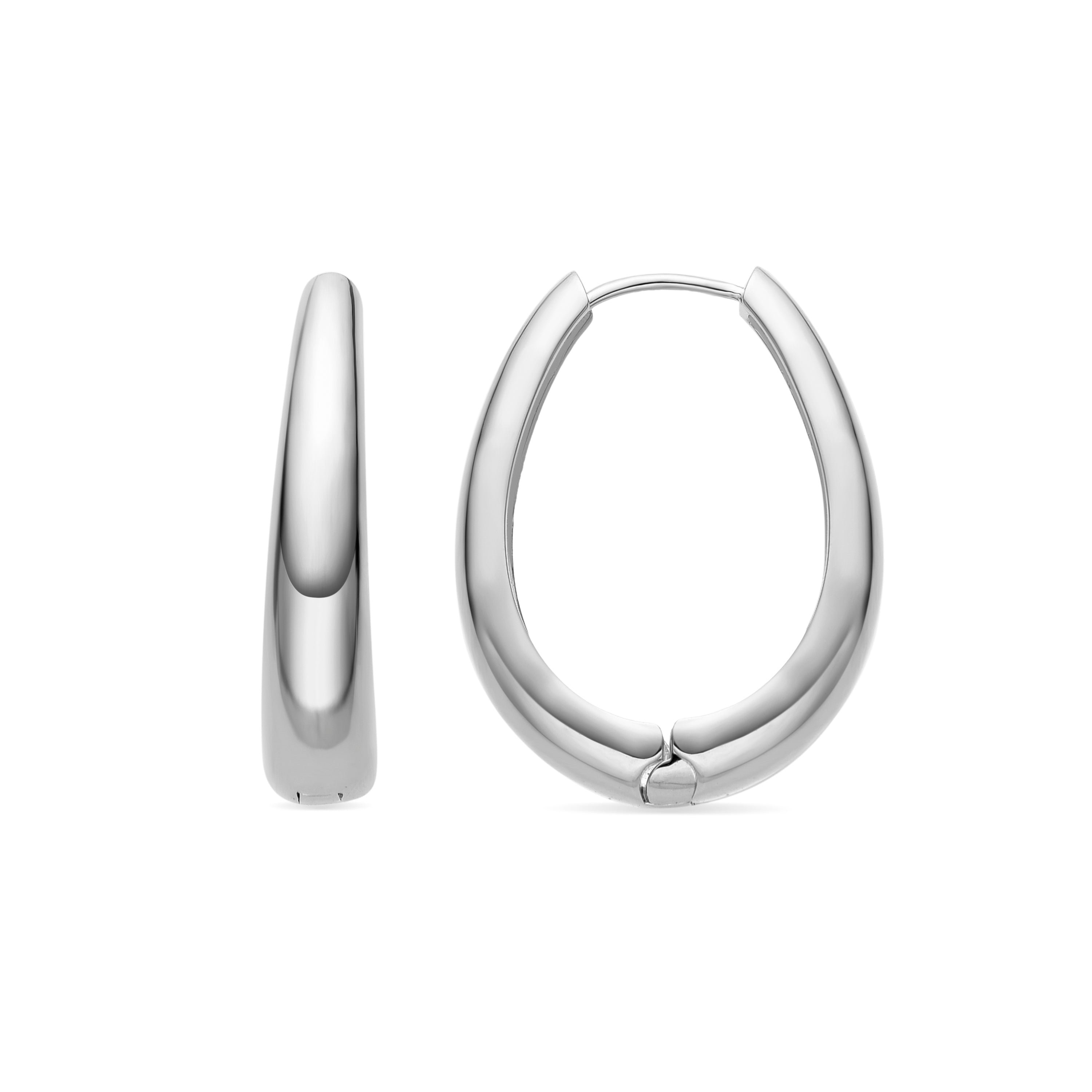 Silver-finished earrings - Aima