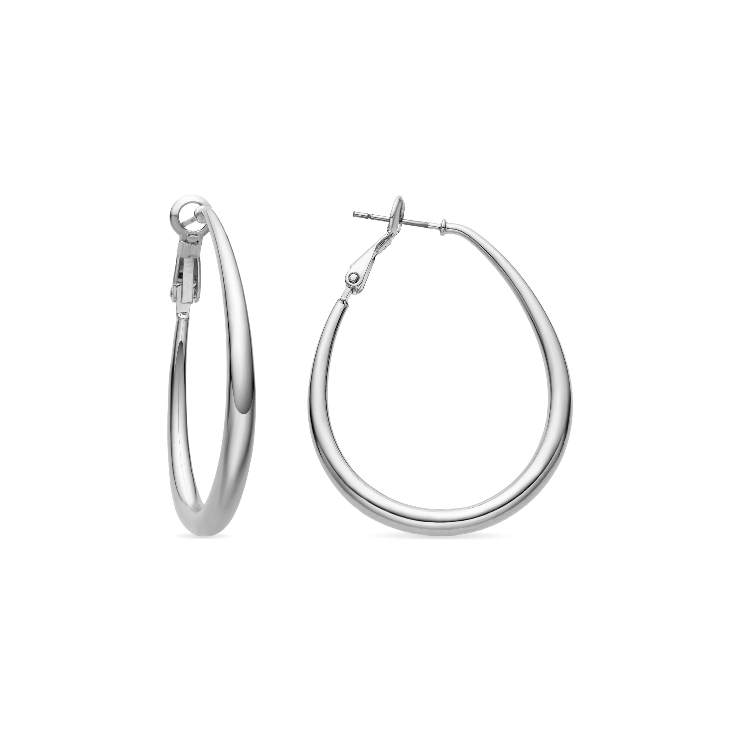 Silver-finished earrings - Babo