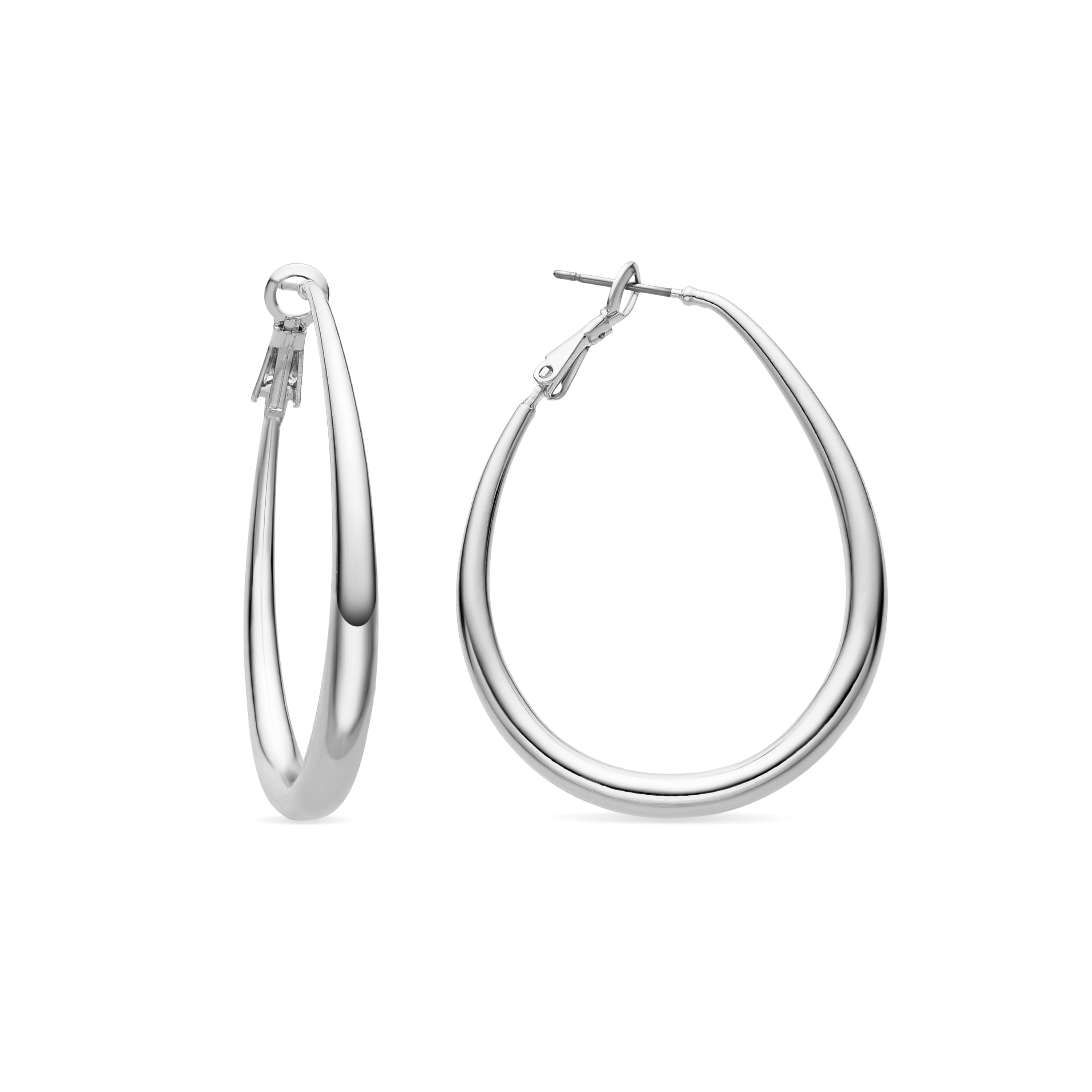 Silver-finished earrings - Axeir