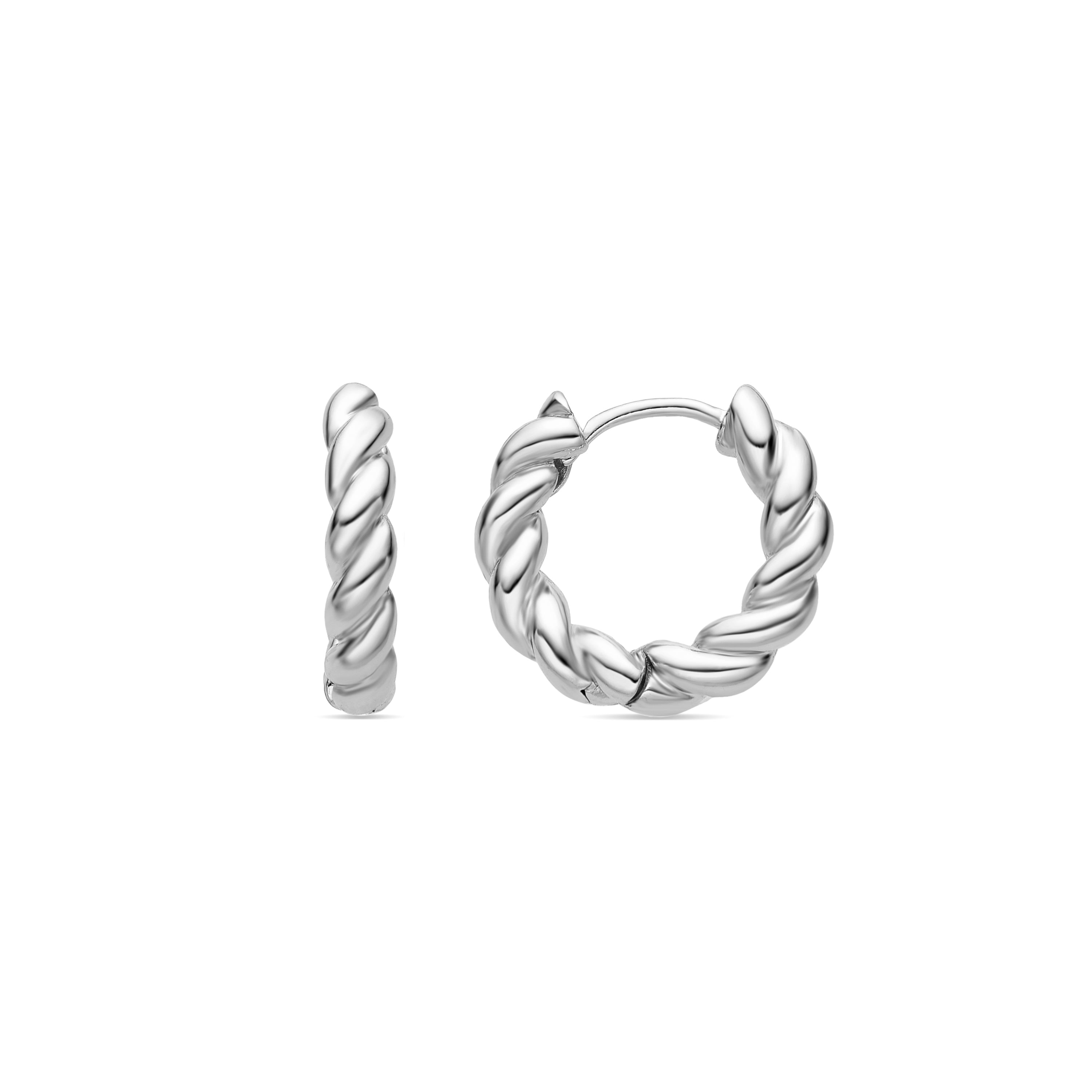 Silver-finished earrings - Tansit