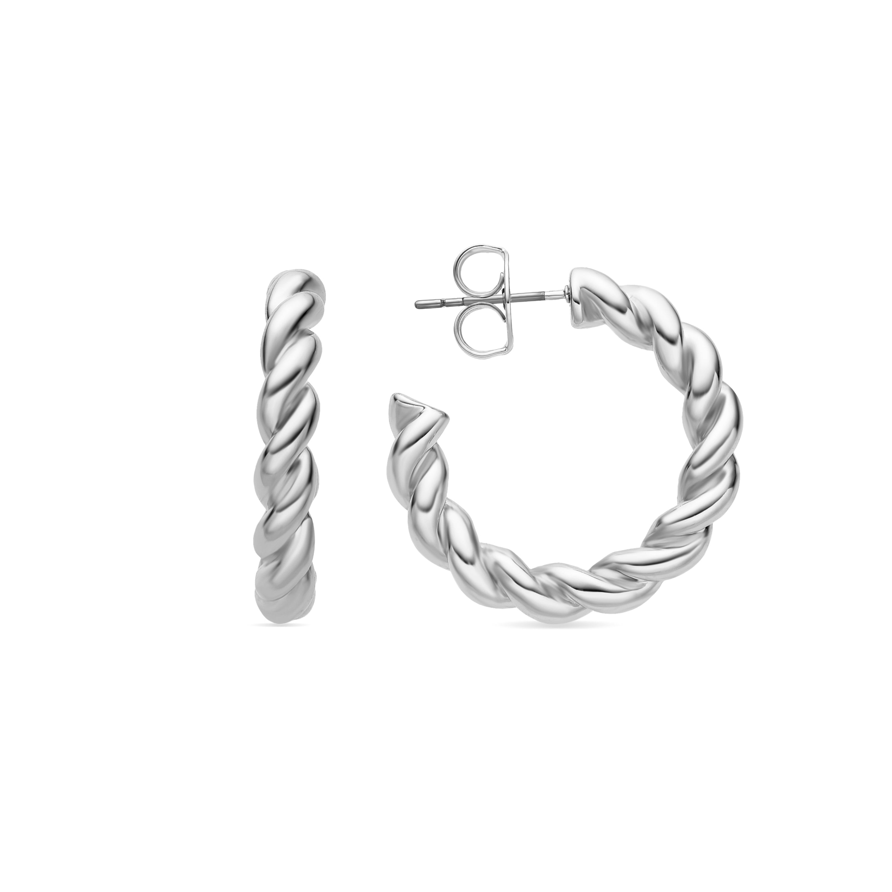 Silver-finished earrings - Imcaki