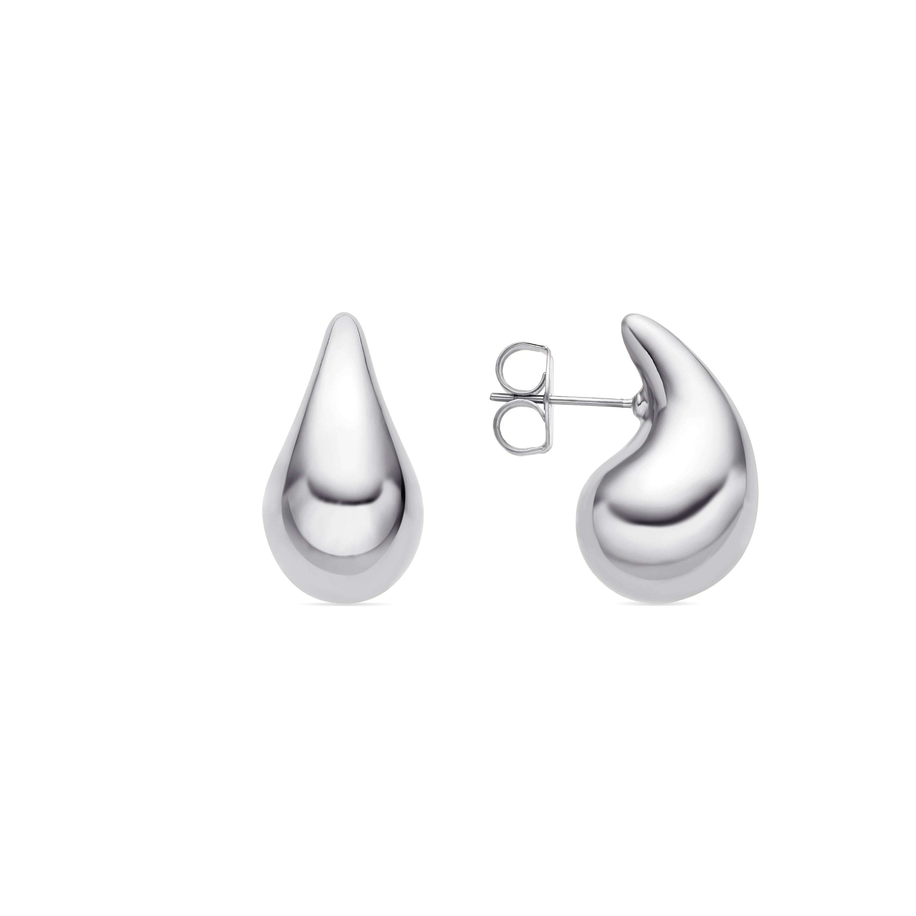 Silver-finished earrings - Iswind