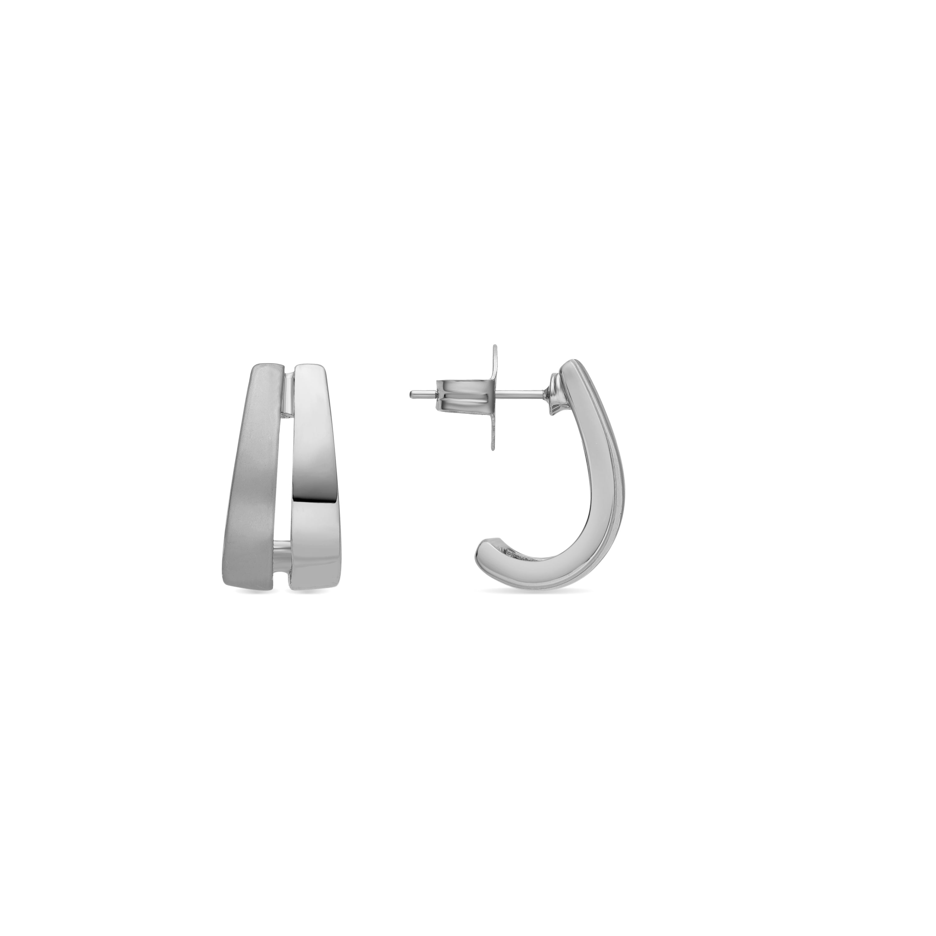 Earrings with - silver finish - Oirfan