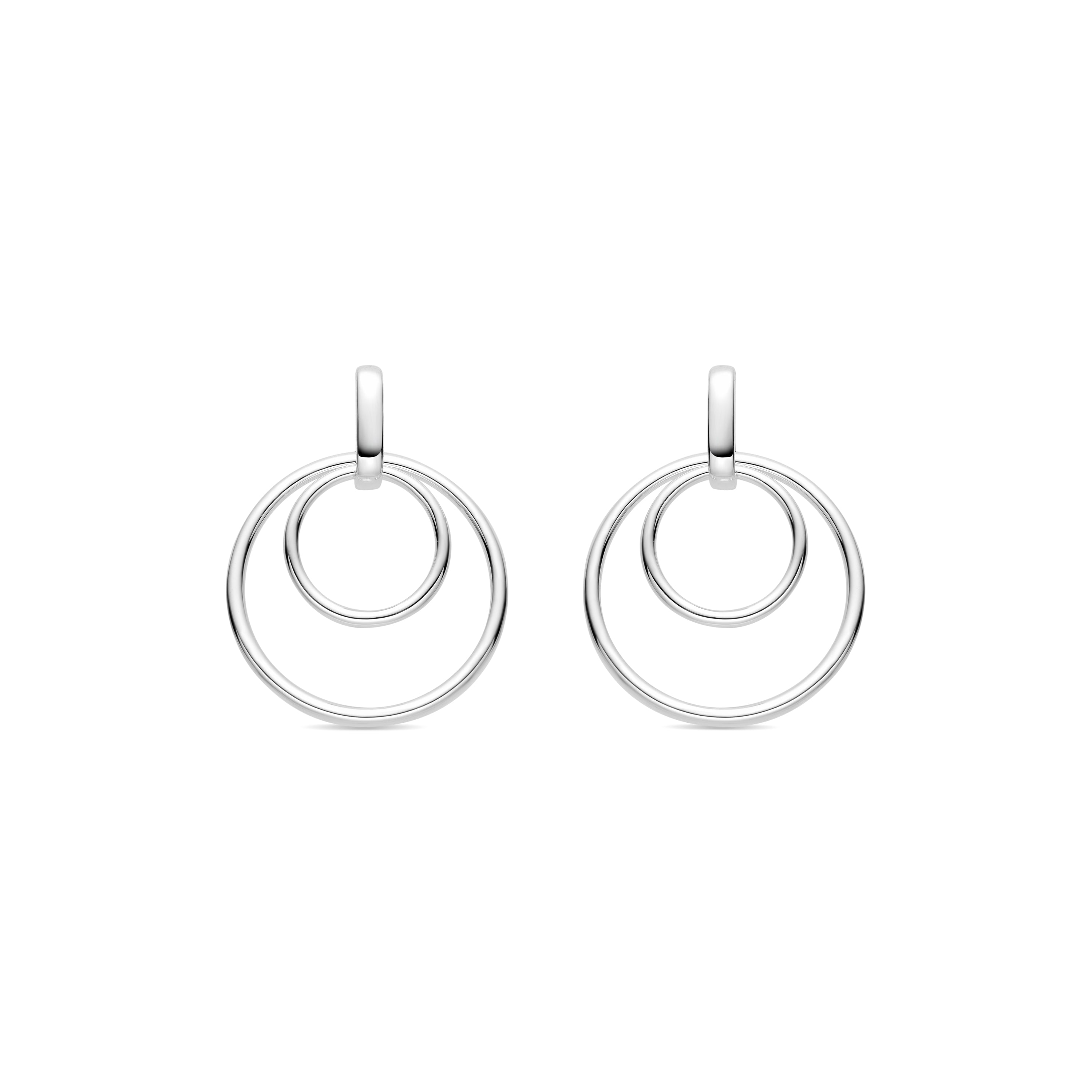 Silver-finished earrings - Makir
