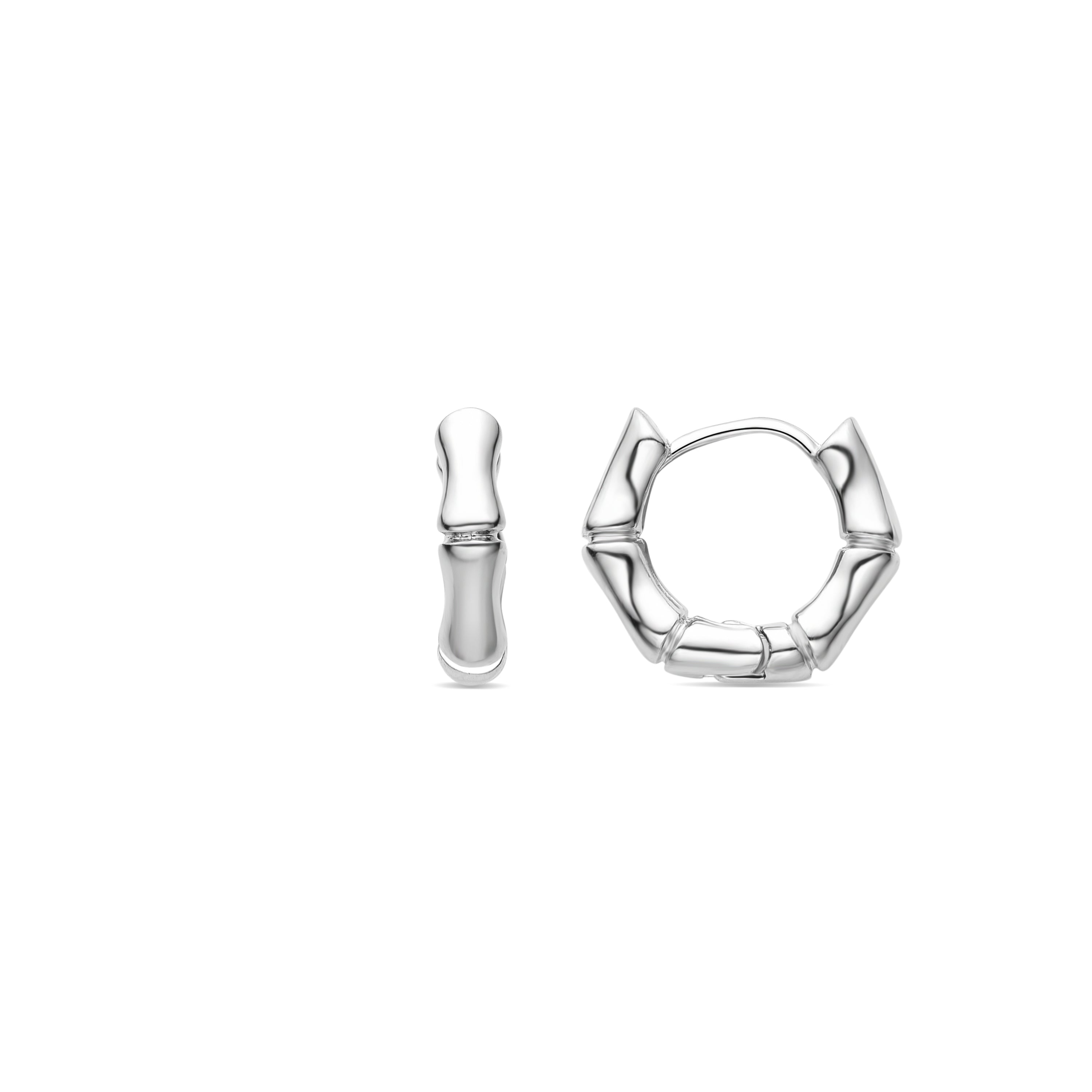 Rhodium-plated brilliant zirconia earrings - Layen
