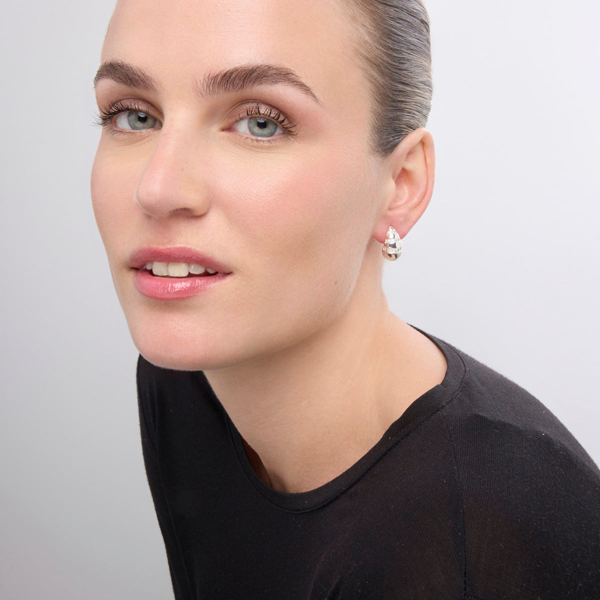 Silver-finished earrings with brilliant zirconia - Imaspa