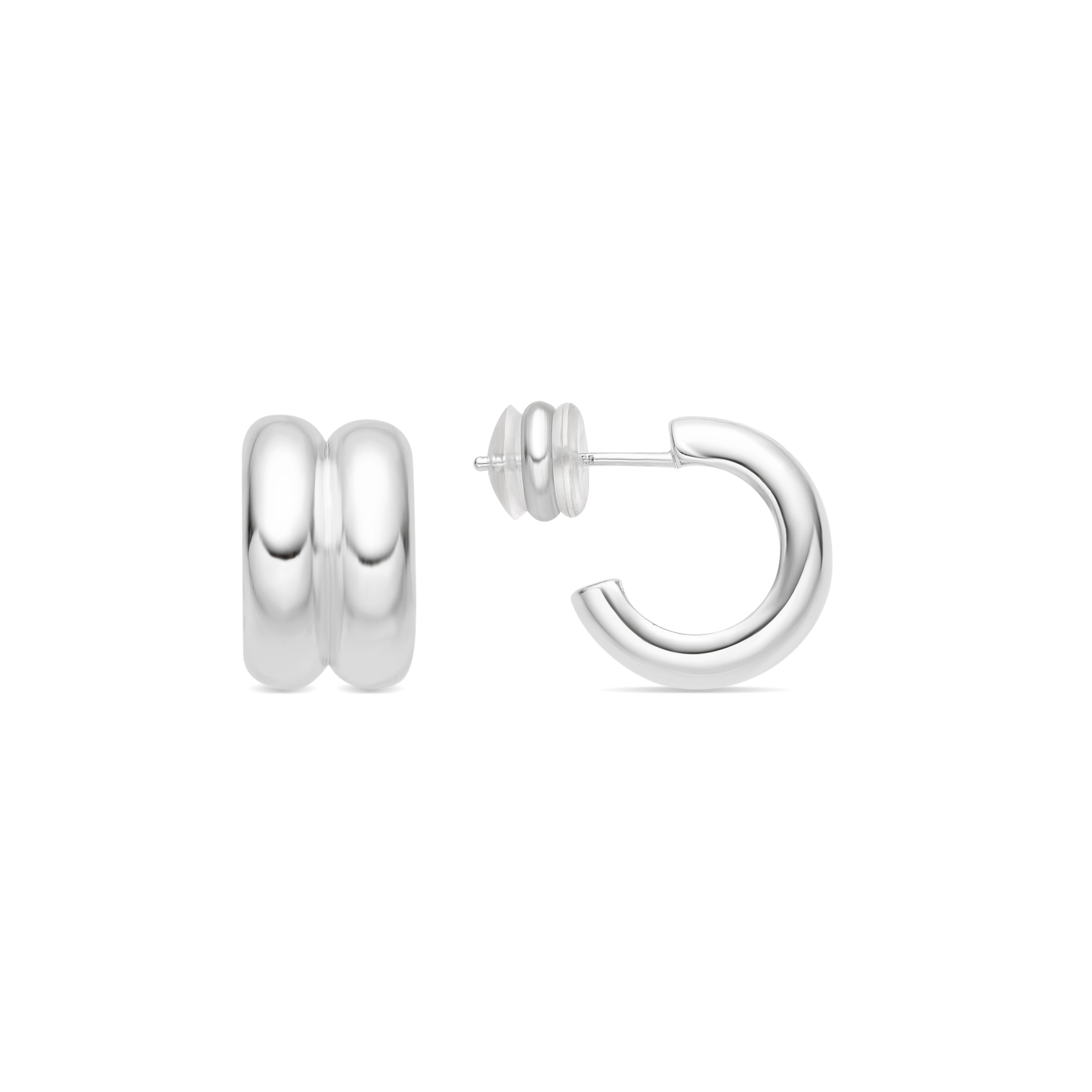 Silver finish earrings - Tudfu