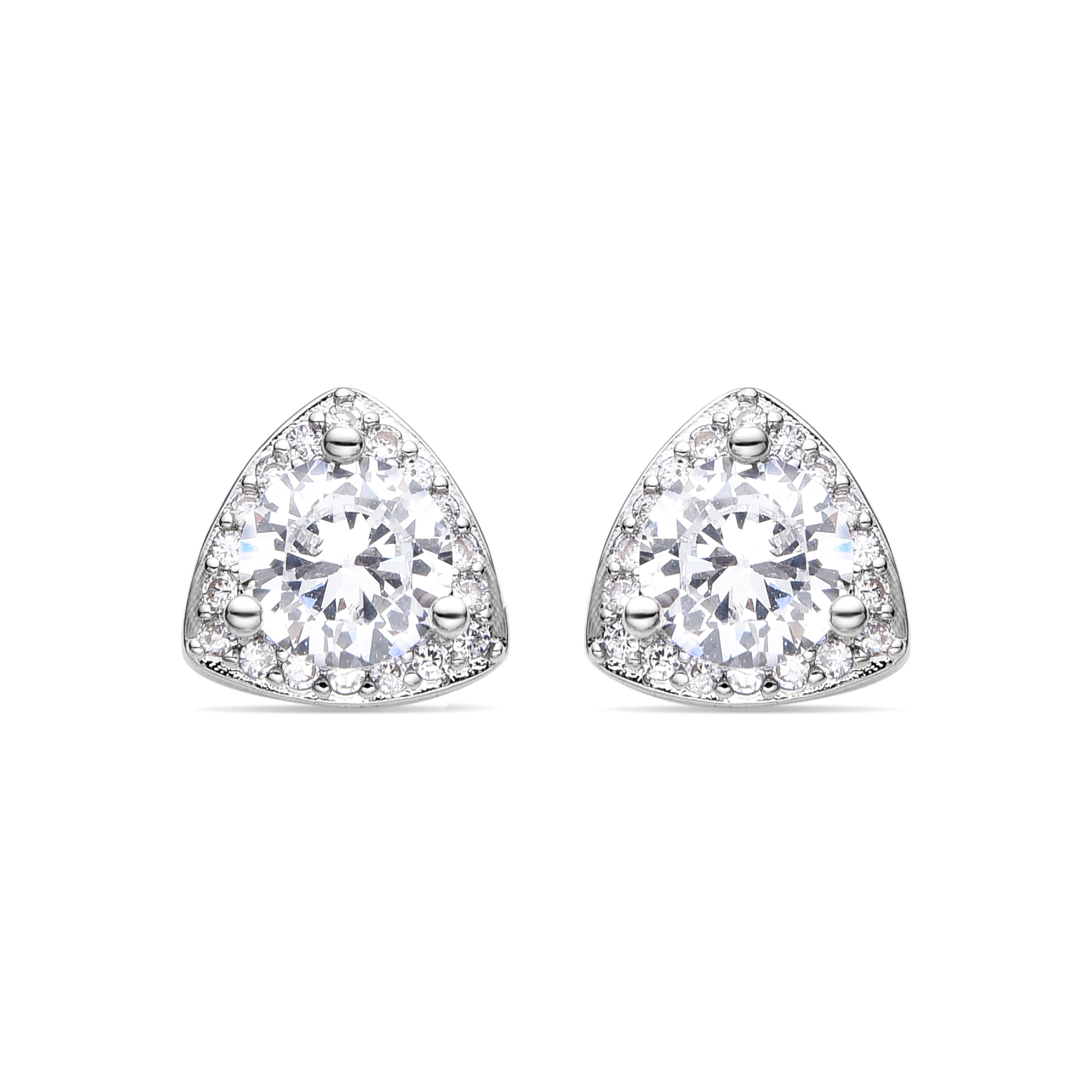Imli Rhodium-Finished Brilliant Zirconia Earrings