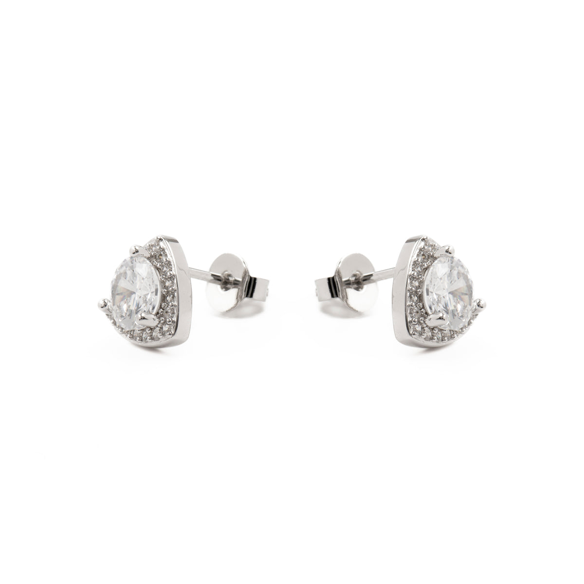 Imli Rhodium-Finished Brilliant Zirconia Earrings