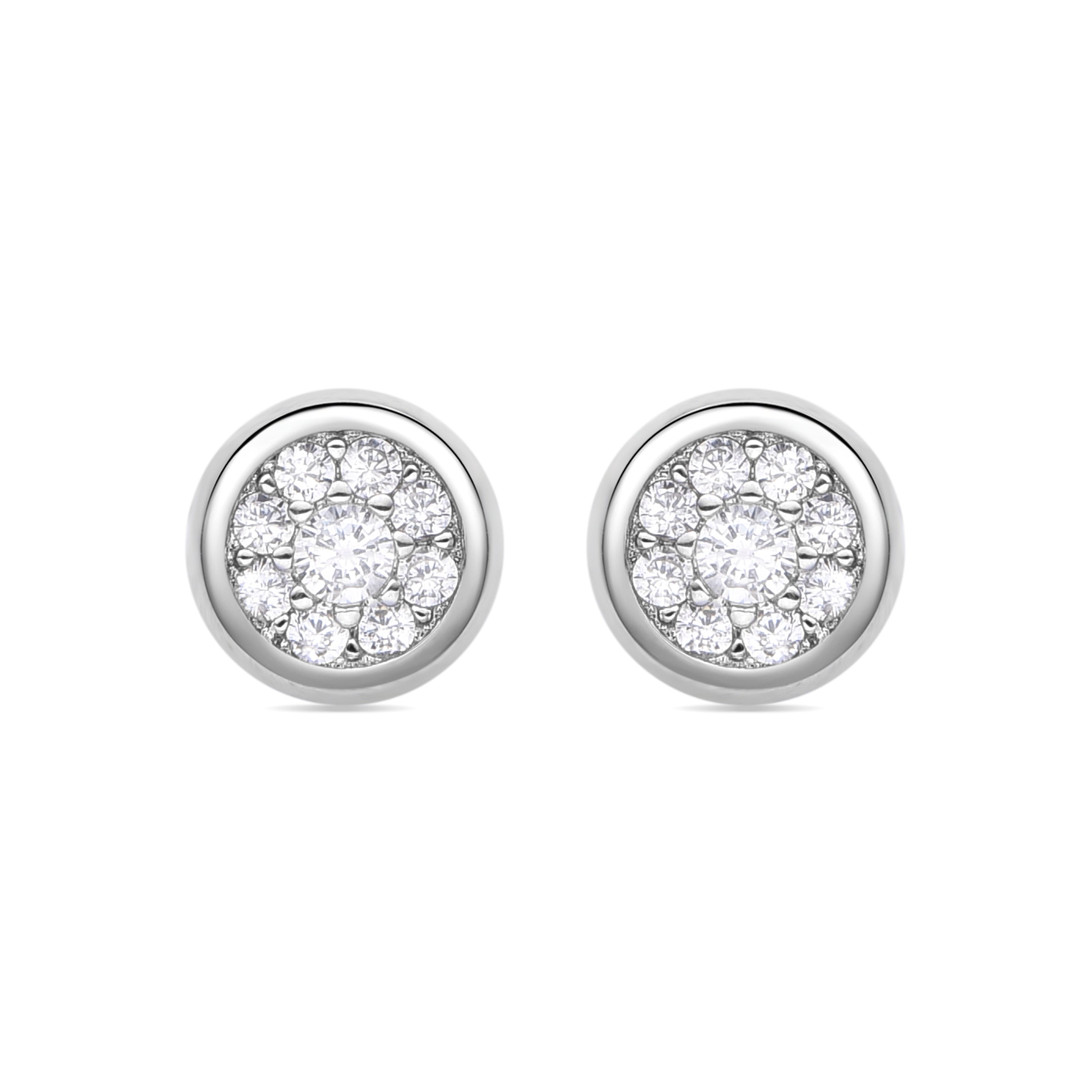 Pendientes de Circonita Brillante acabados en rodio - Zasul