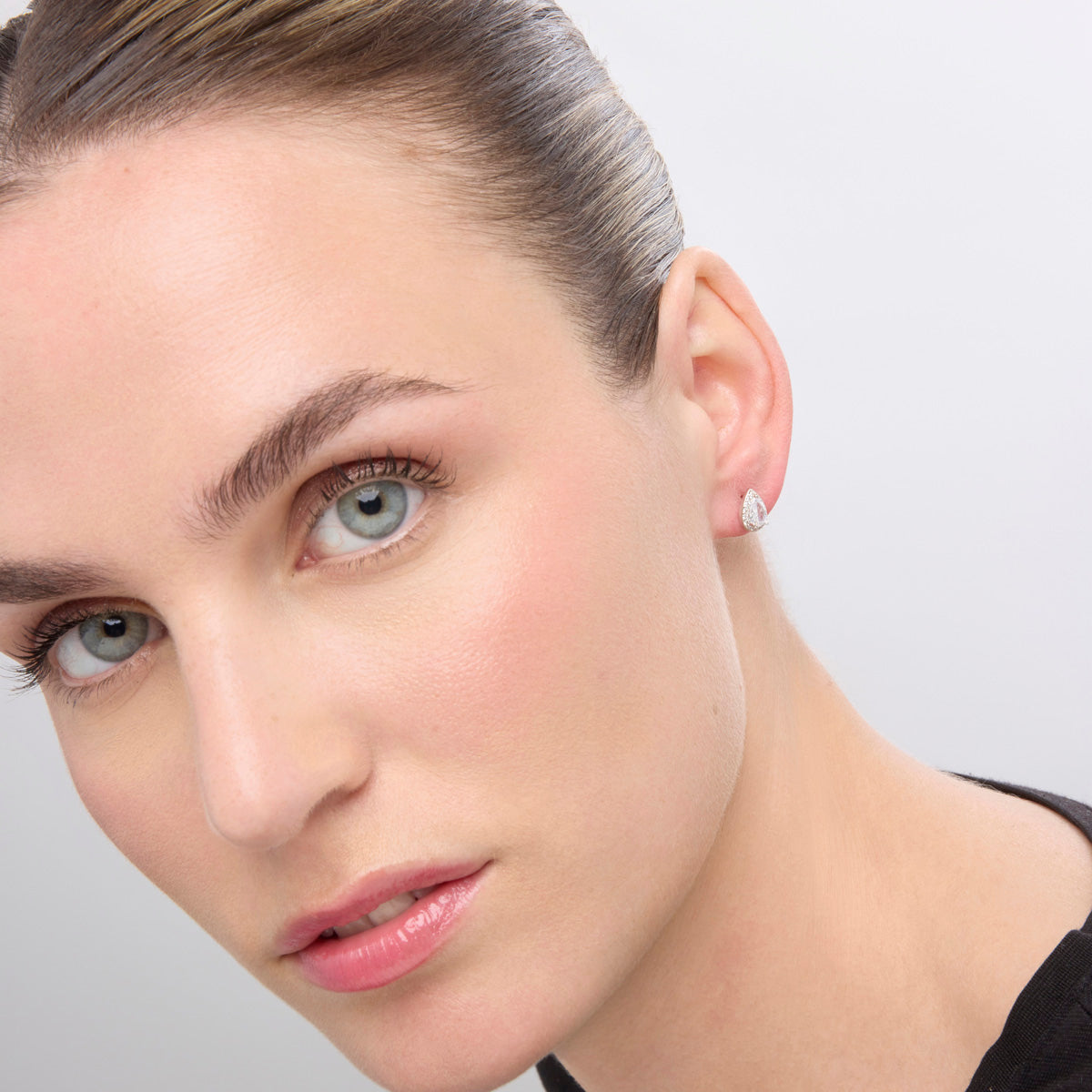 Nexan Rhodium-Finished Brilliant Zirconia Earrings
