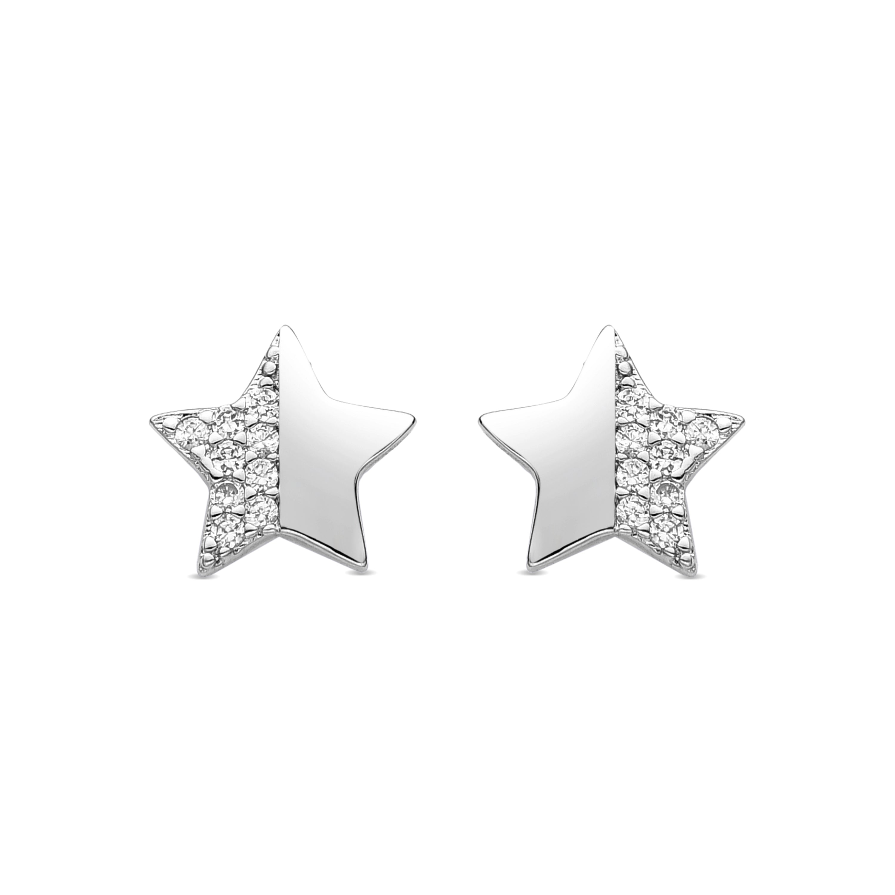 Shial Rhodium-Finished Brilliant Zirconia Earrings