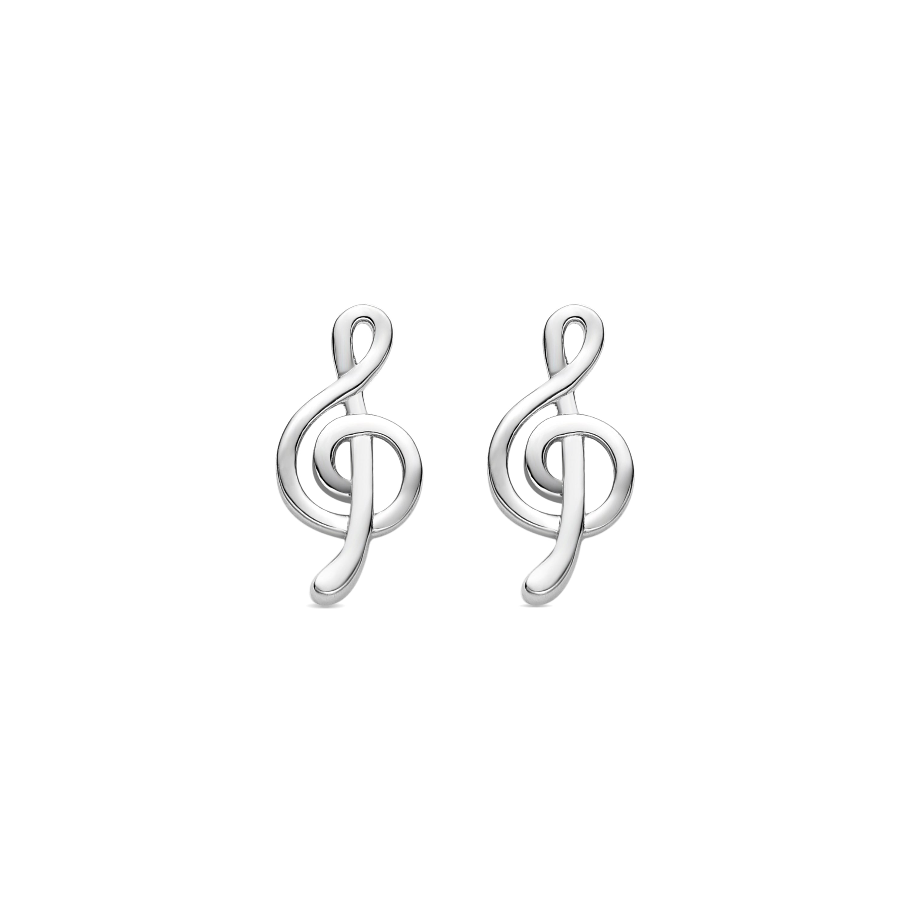 Rhodium-plated earrings - Raxsa