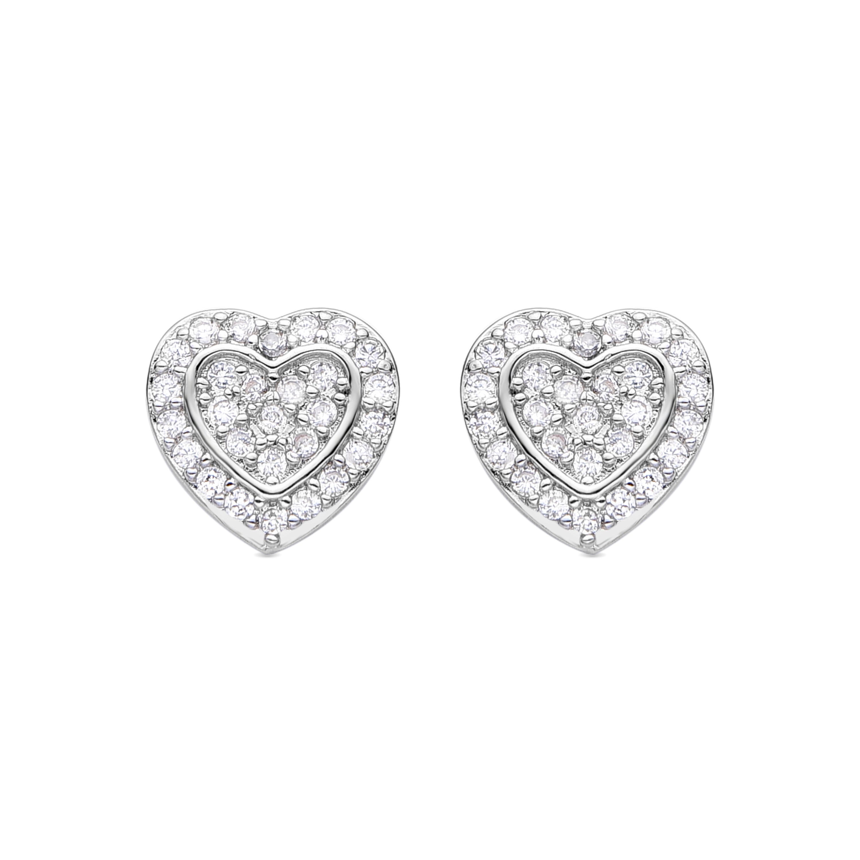 Manye Rhodium-Finished Brilliant Zirconia Earrings