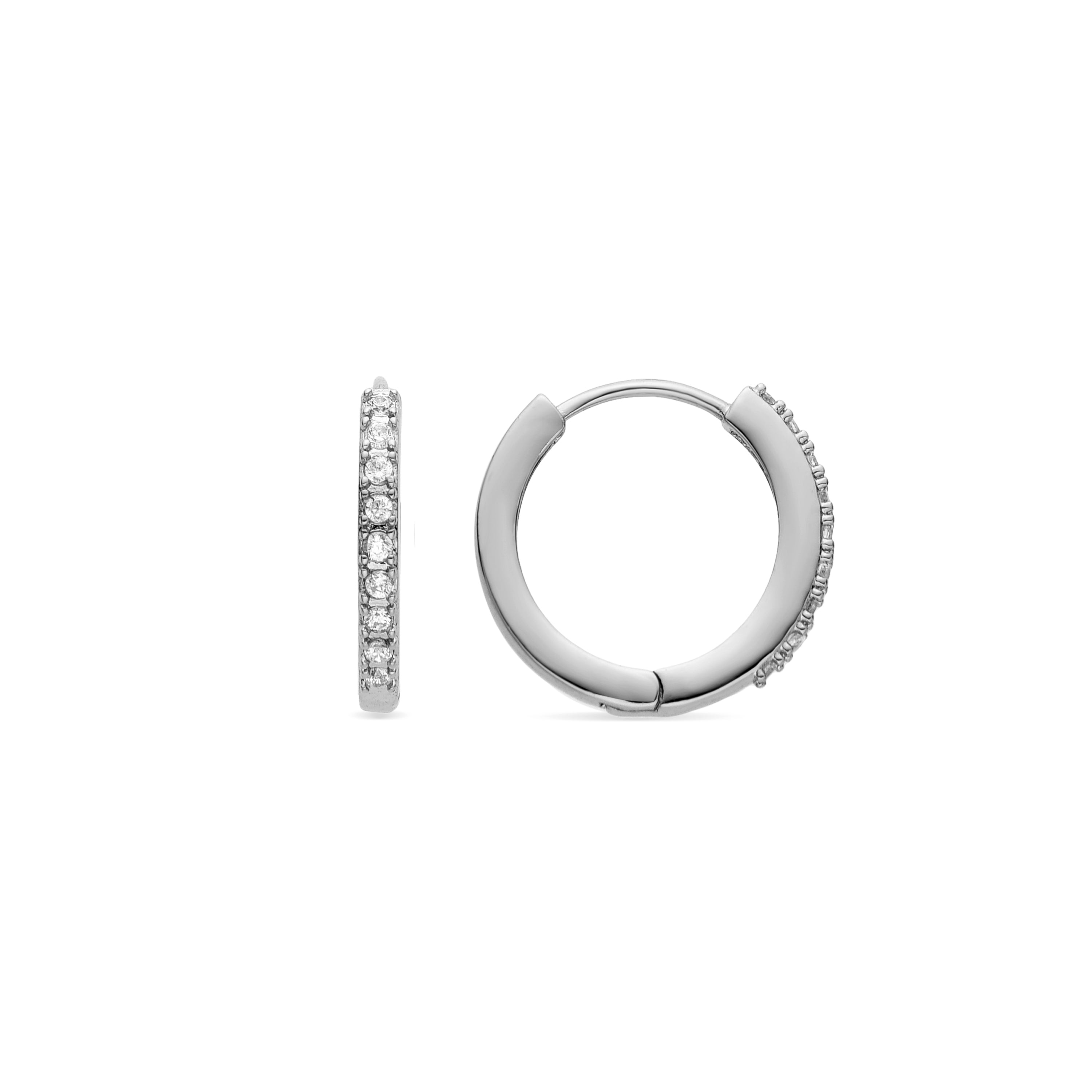Pendientes con Circonita Brillante acabado plata - Ariuk