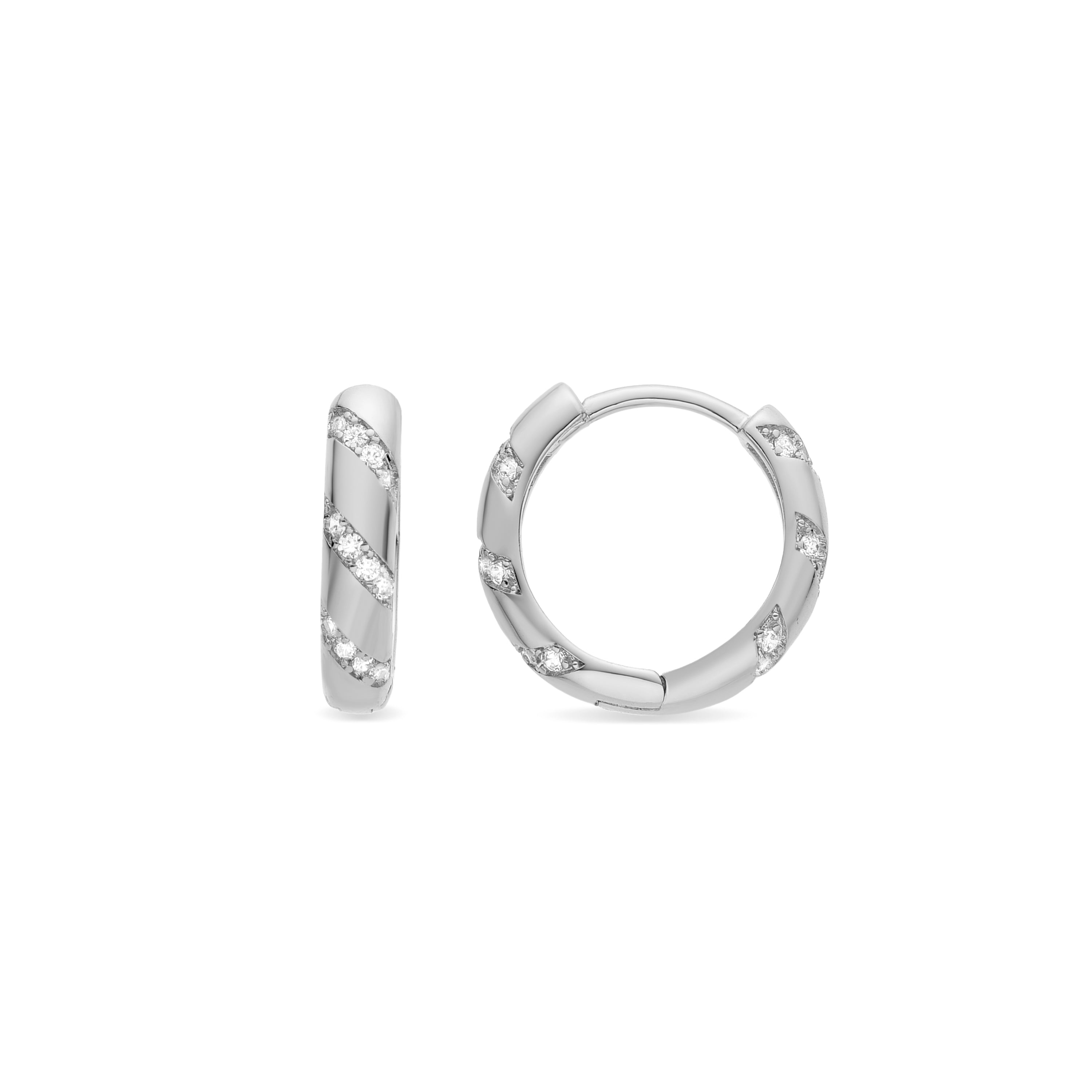 Pendientes con Circonita Brillante acabado plata - Lionvi