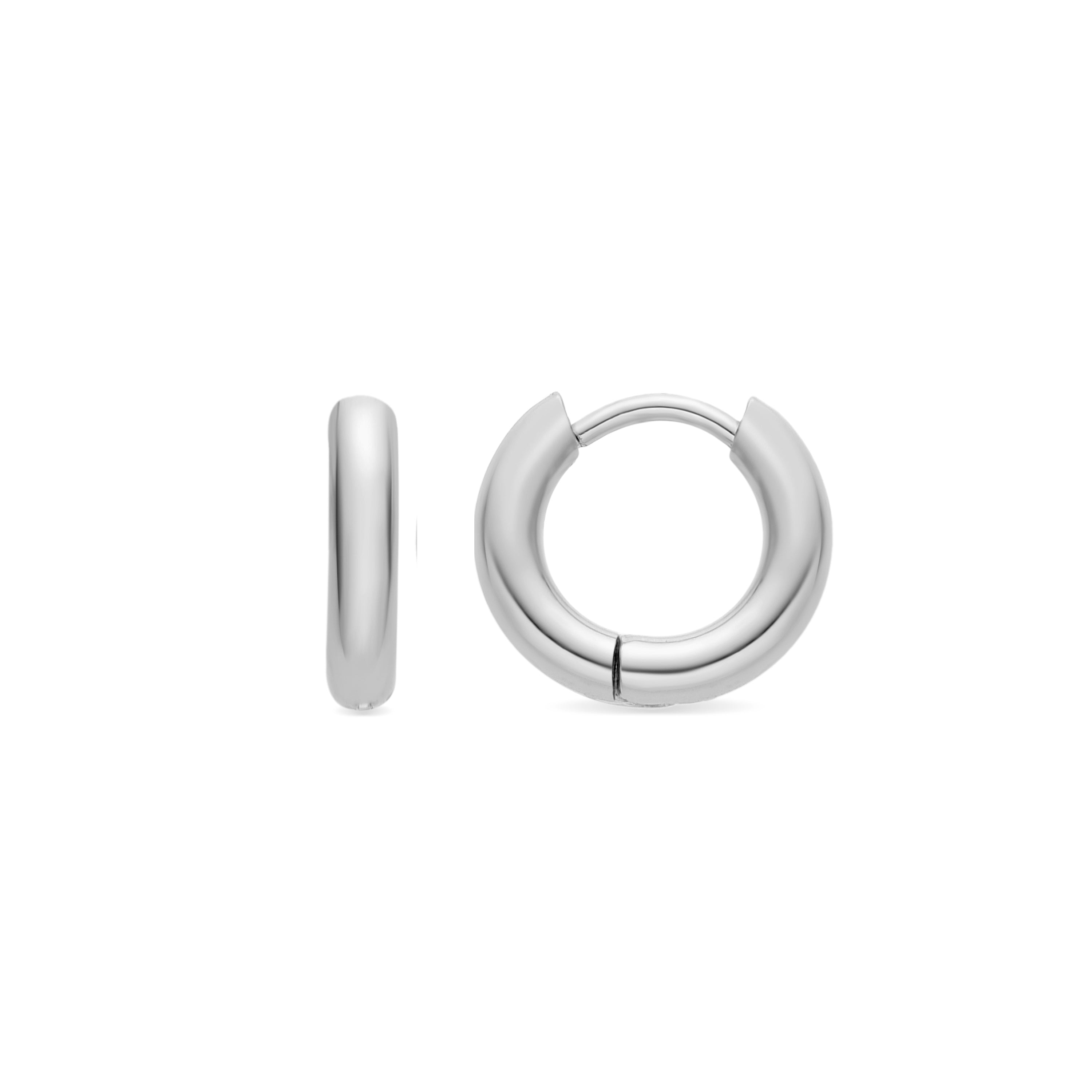 Silver-finished earrings - Bradwa
