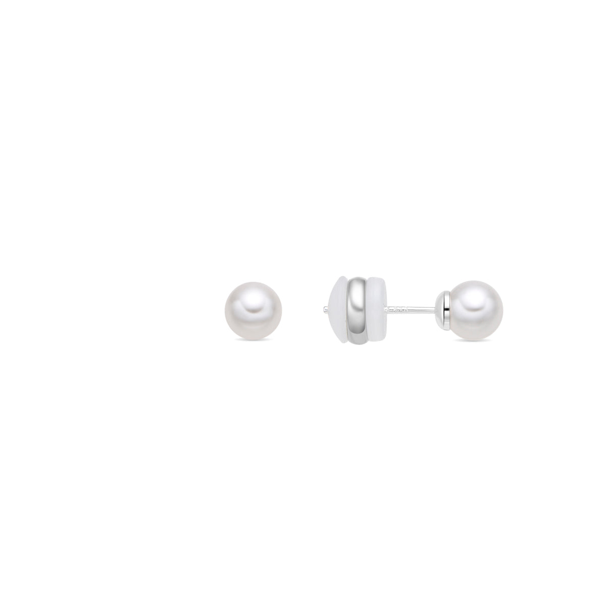 Silver-finished metal alloy earrings - Foris