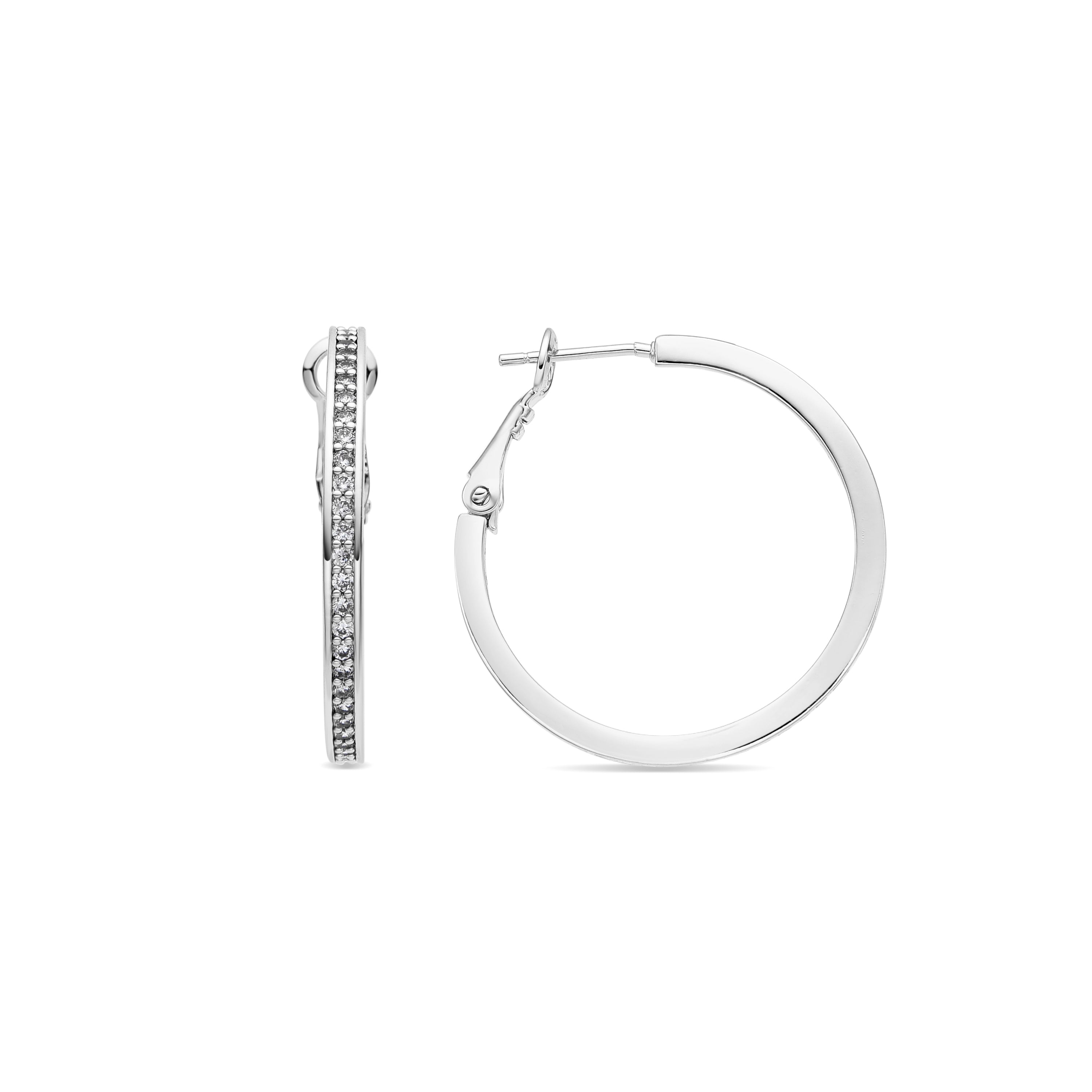 Pendientes con Circonita Brillante acabado plata - Budix