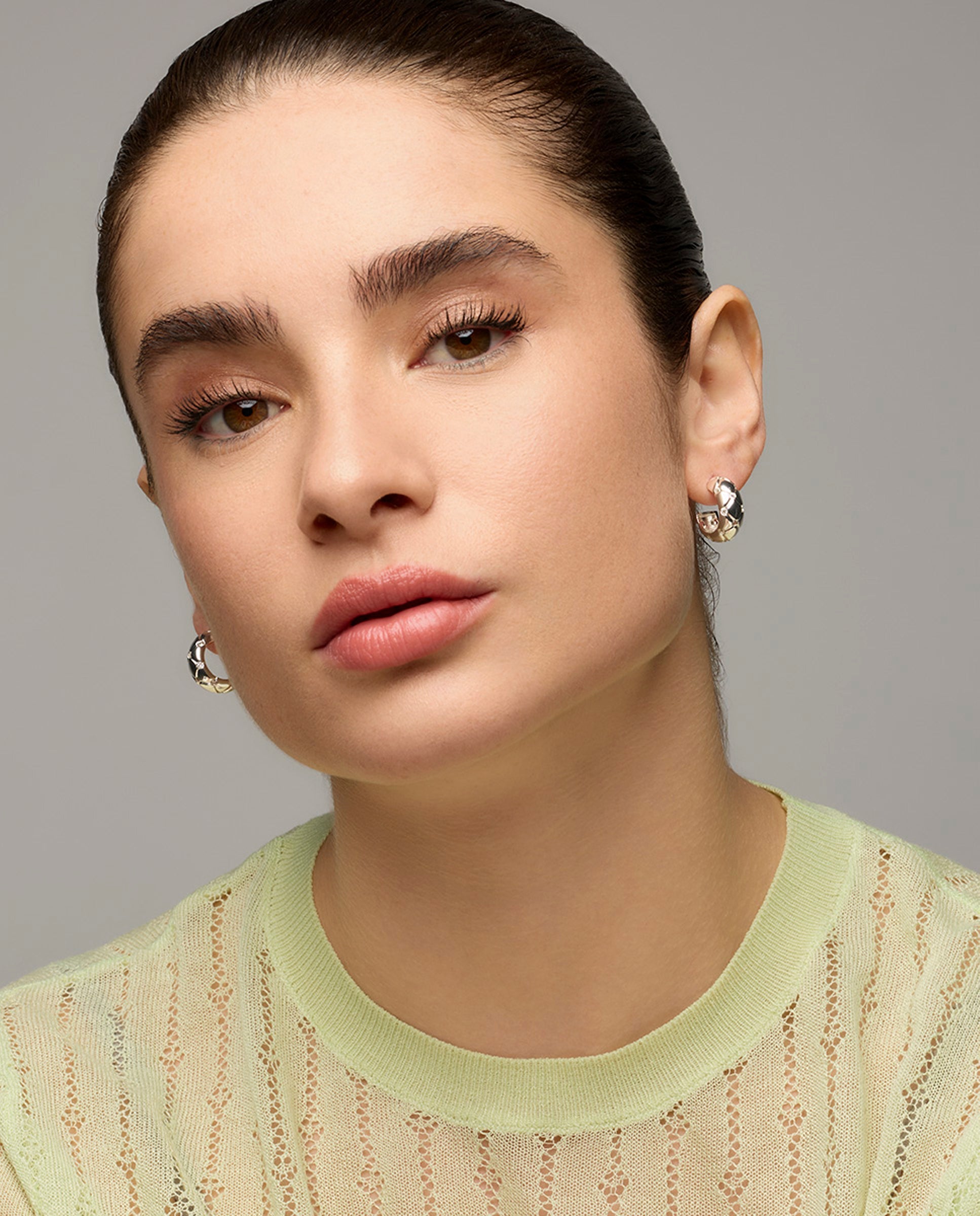 Earrings with - silver finish - Rakhon