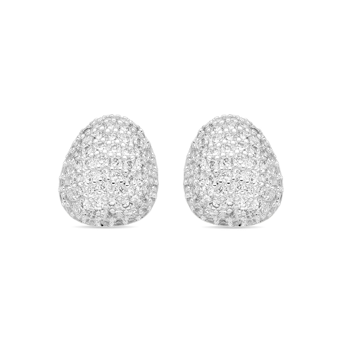 Pendientes con Circonita Brillante acabado plata - Oreao