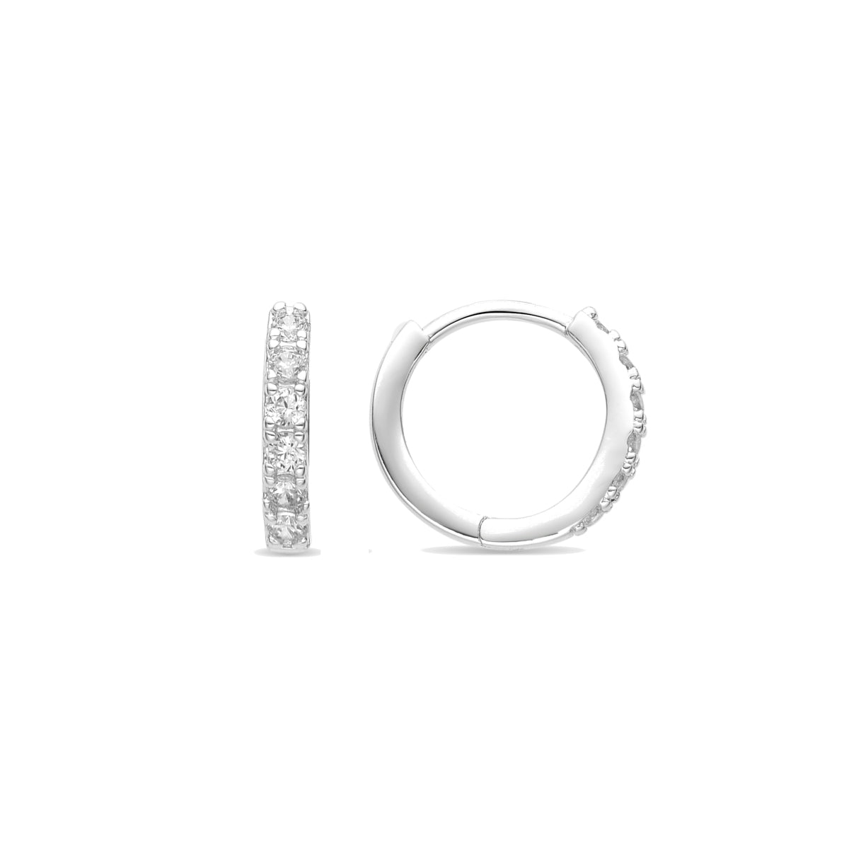 Pendientes con Circonita Brillante acabado plata - Ulgel