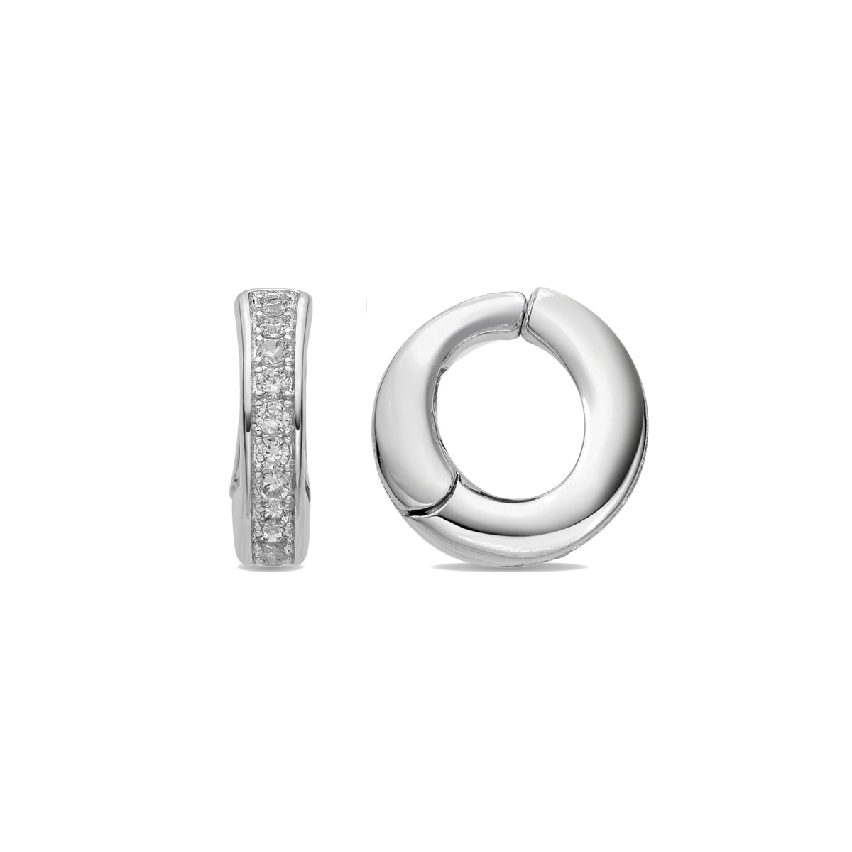Pendientes con Circonita Brillante acabado plata - Ortim