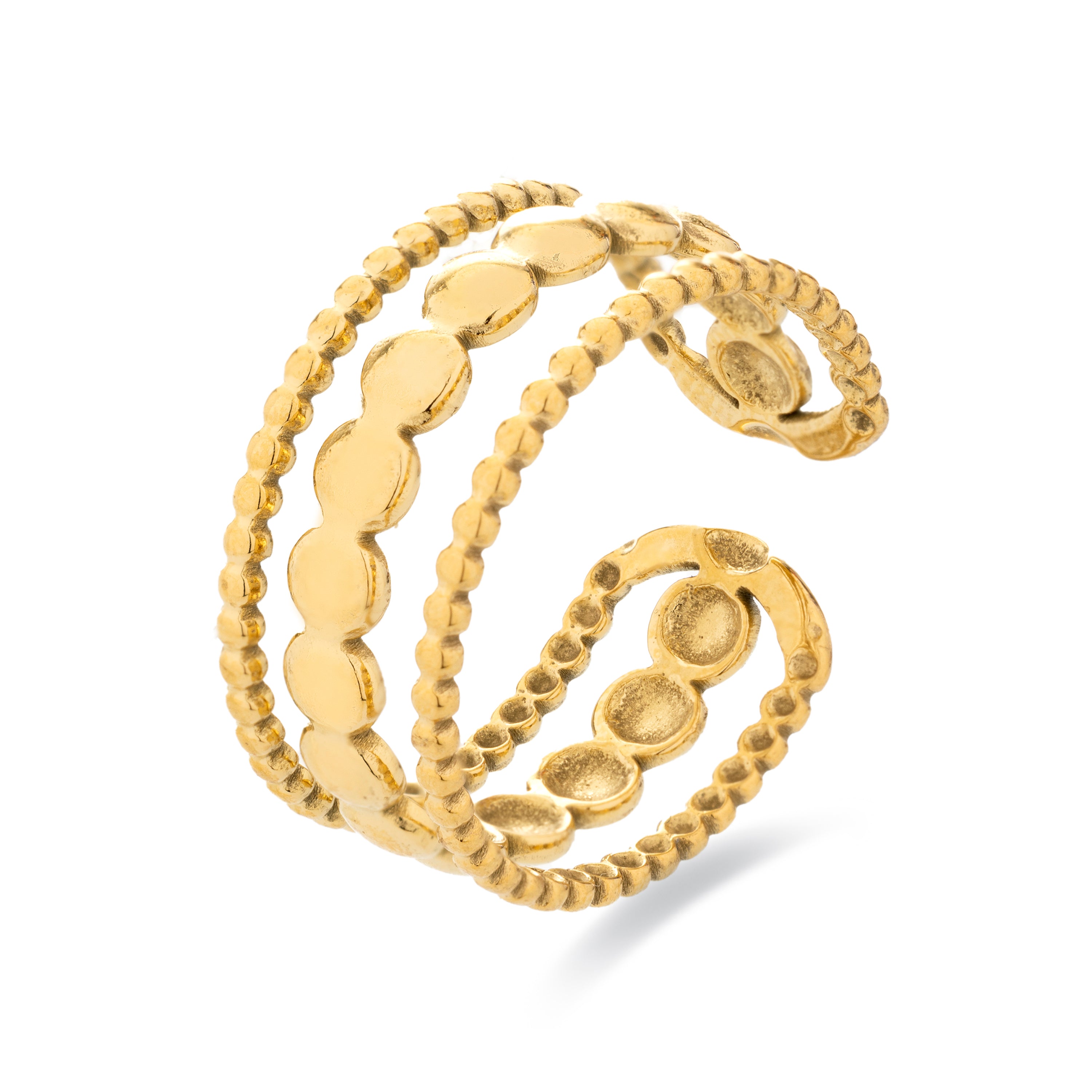 Rhodium-finished ring - Faini