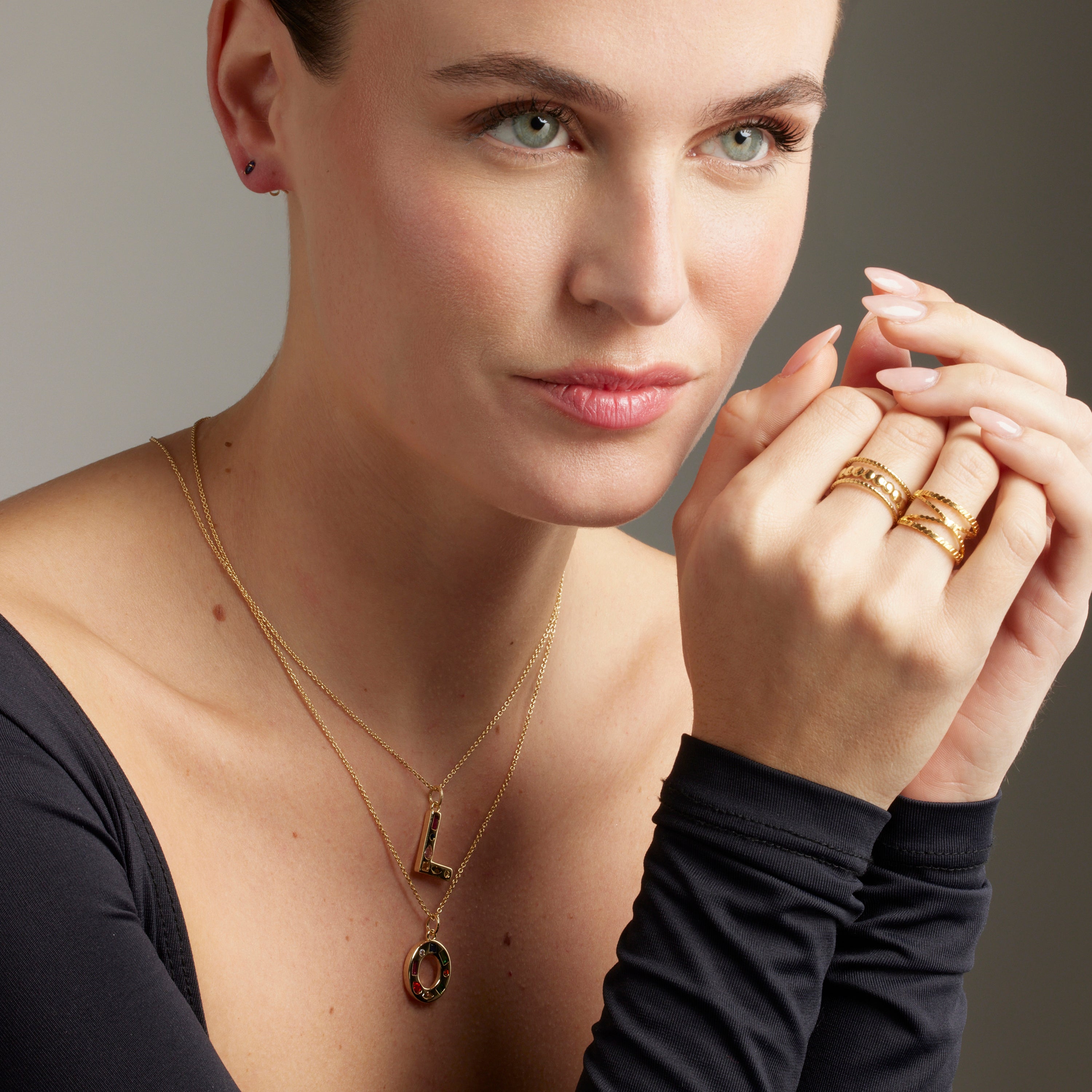 Rhodium-finished ring - Faini
