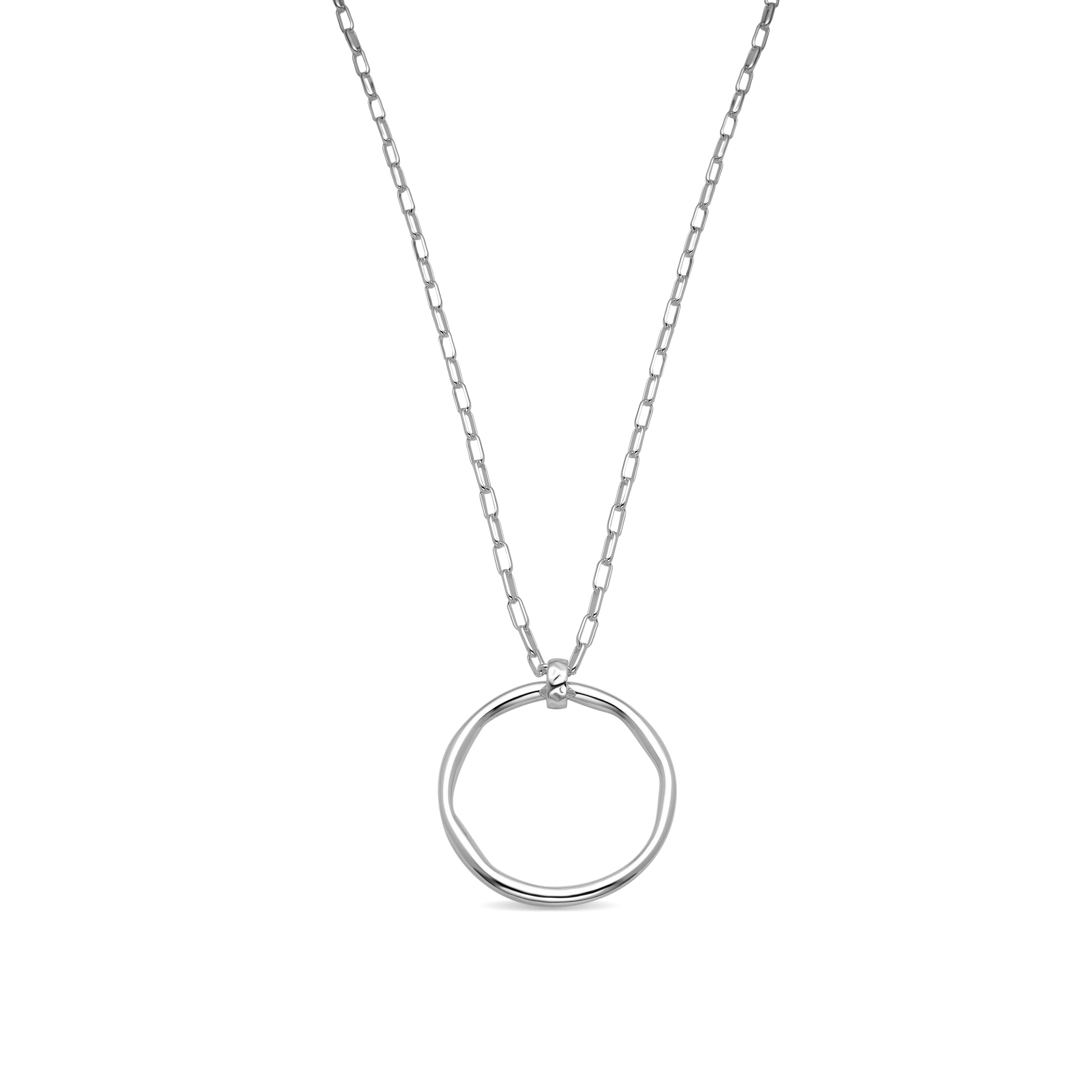 Rhodium-finished necklace - Laksy