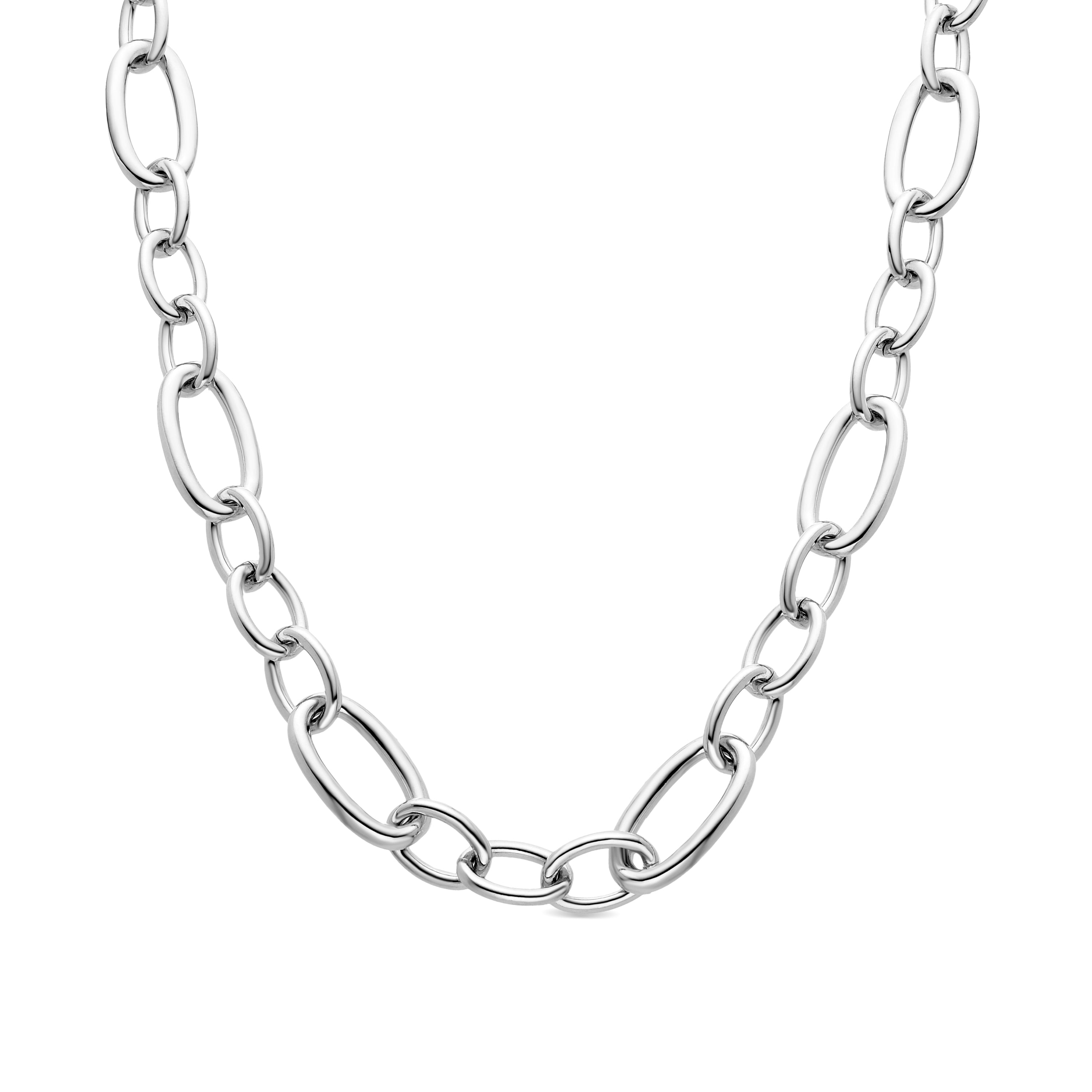Rhodium-plated necklace - Oplie
