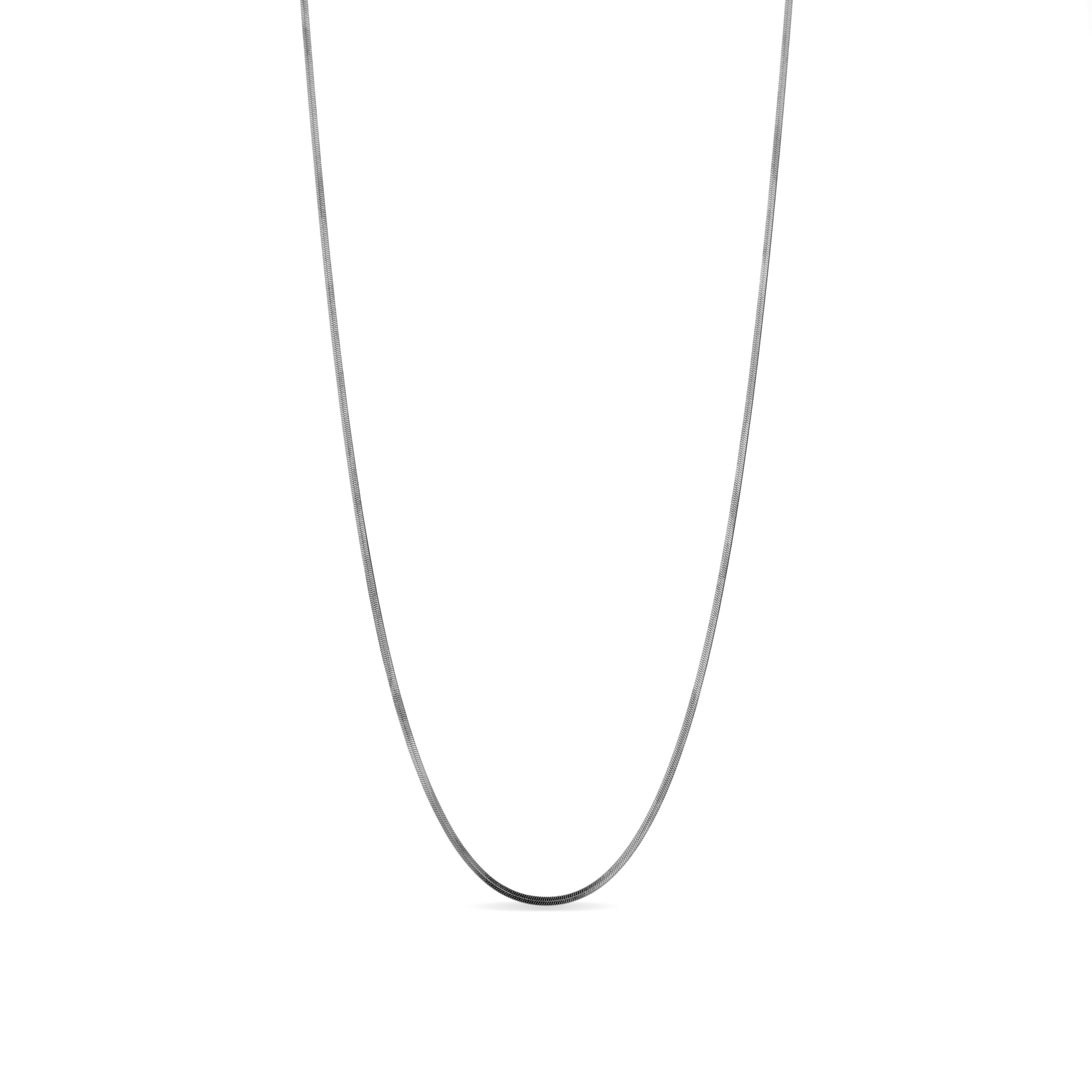 Rhodium-finished necklace - Grak