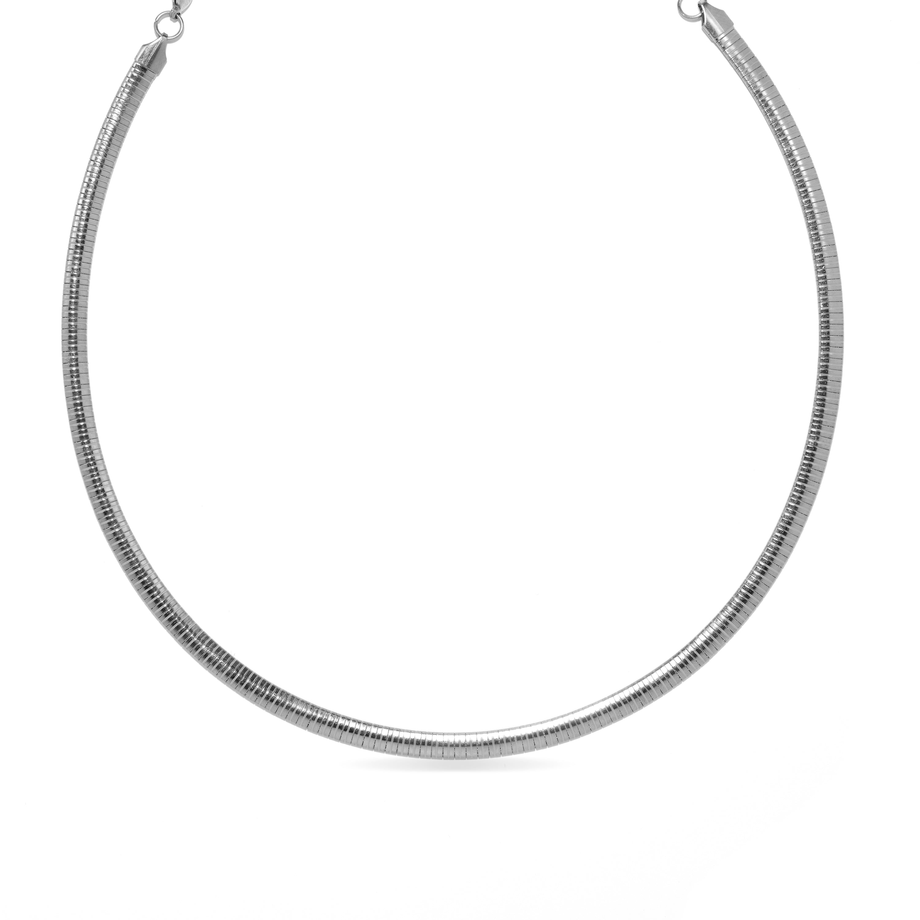 Rhodium-finished necklace - Yla