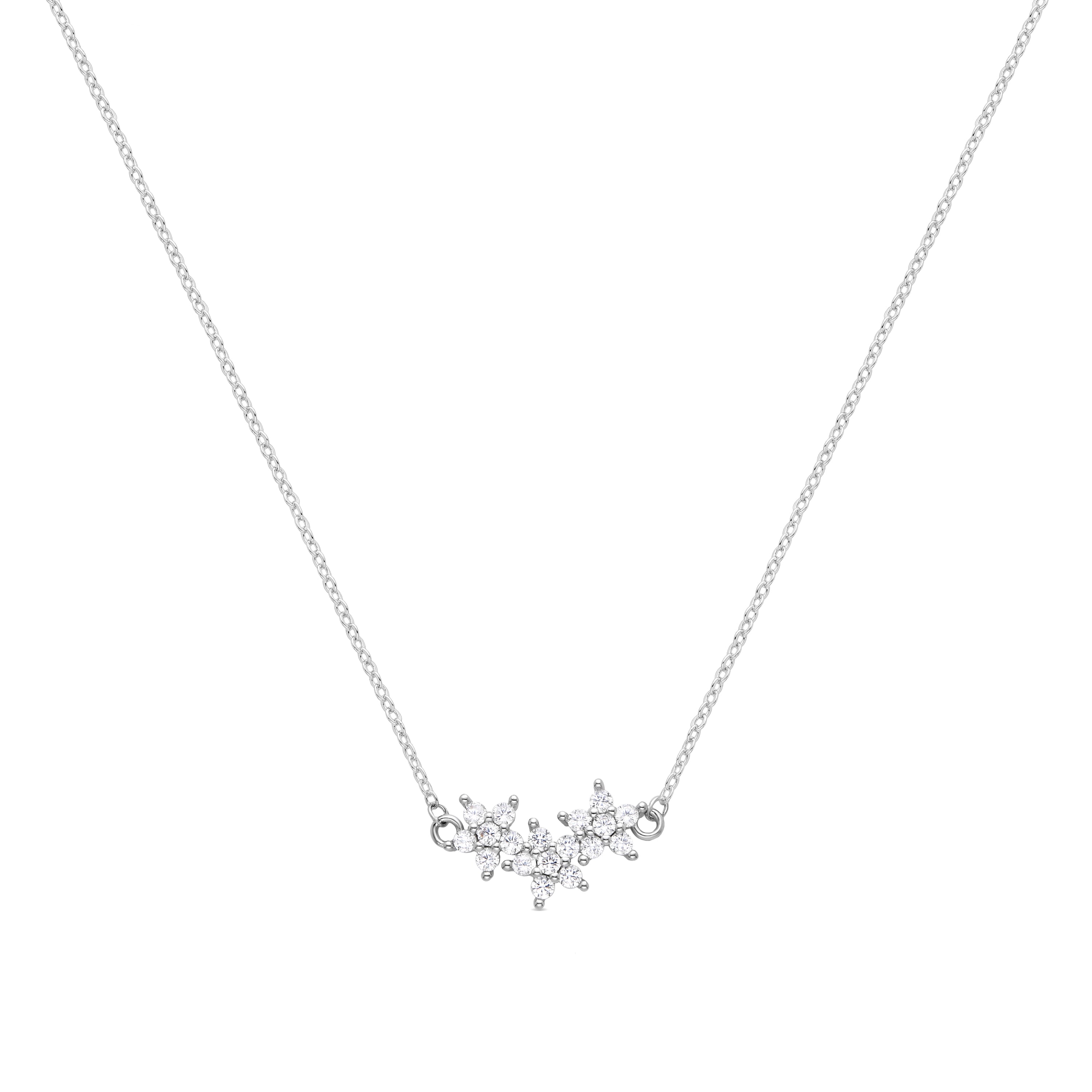 Zaagu Rhodium-Finished Brilliant Zirconia Necklace