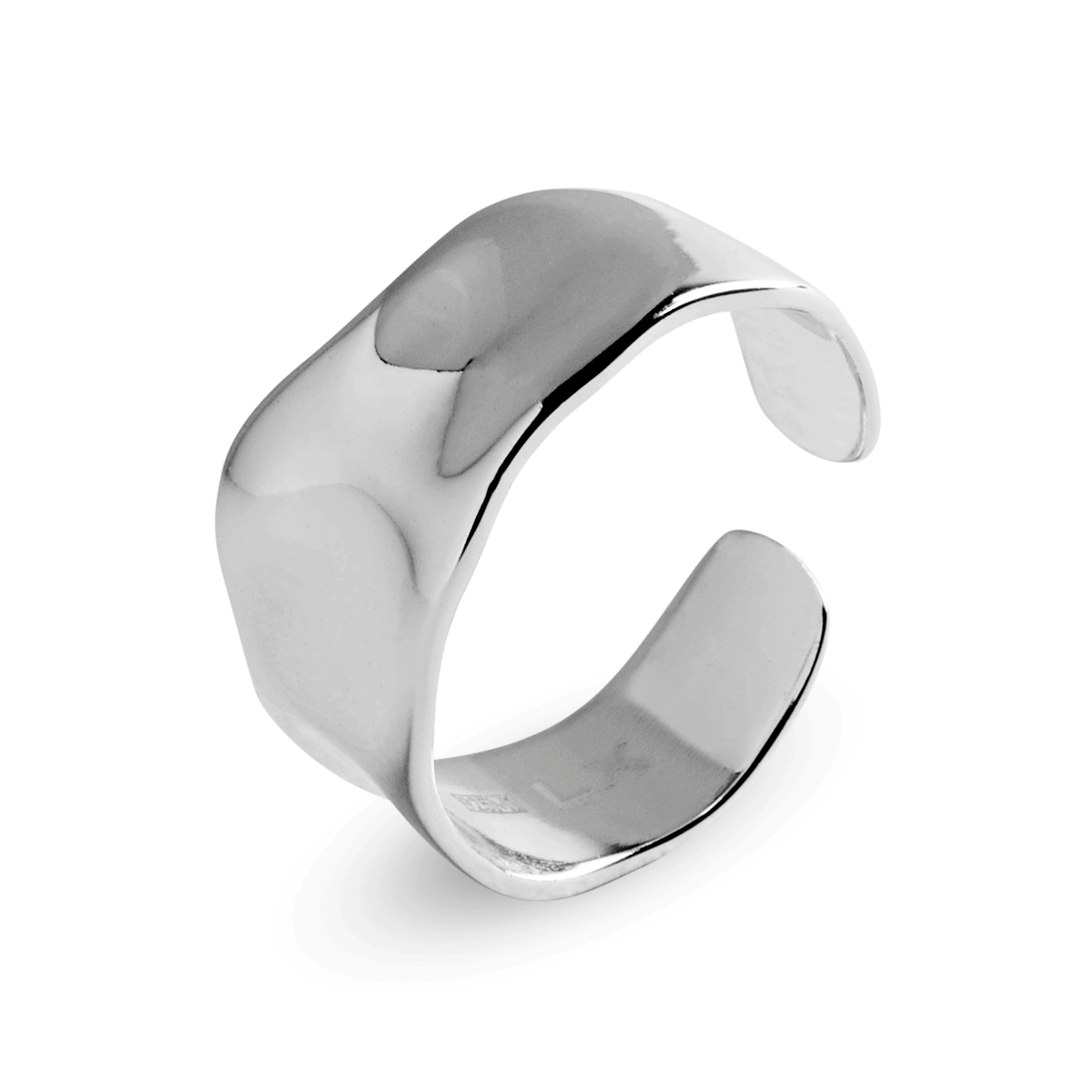 925 Sterling Silver Ring with Rhodium Finish - Etzin