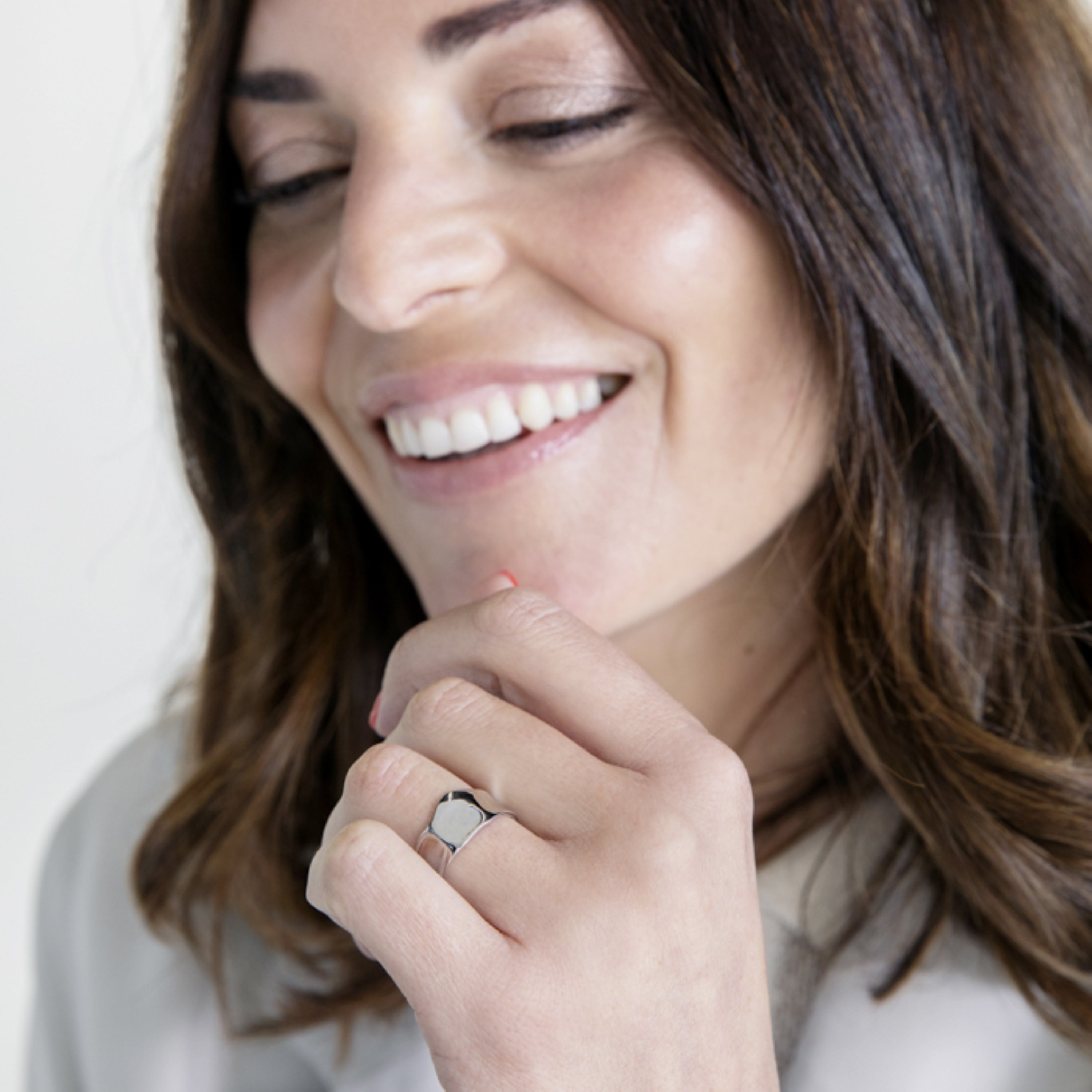 925 Sterling Silver Ring with Rhodium Finish - Etzin