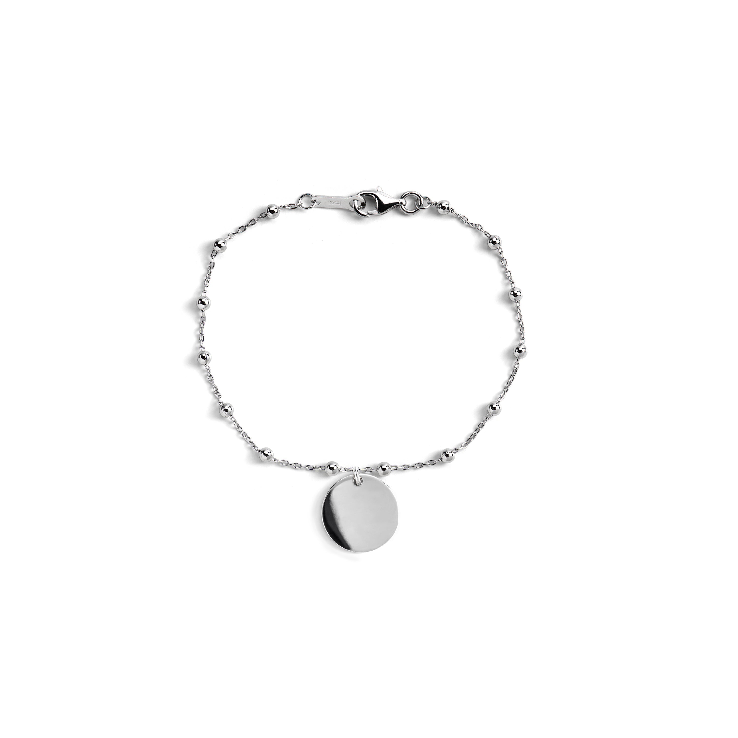 Pulseira de Prata de Lei 925 com acabamento rodinado - Meu Sol