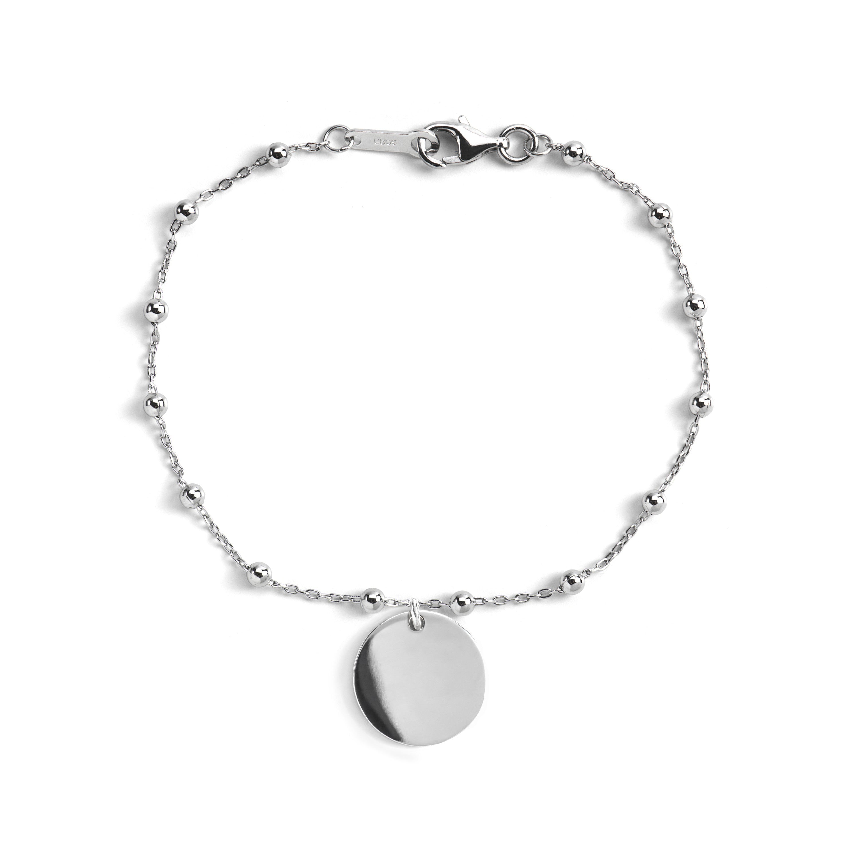 Pulseira de Prata de Lei 925 com acabamento rodinado - Meu Sol
