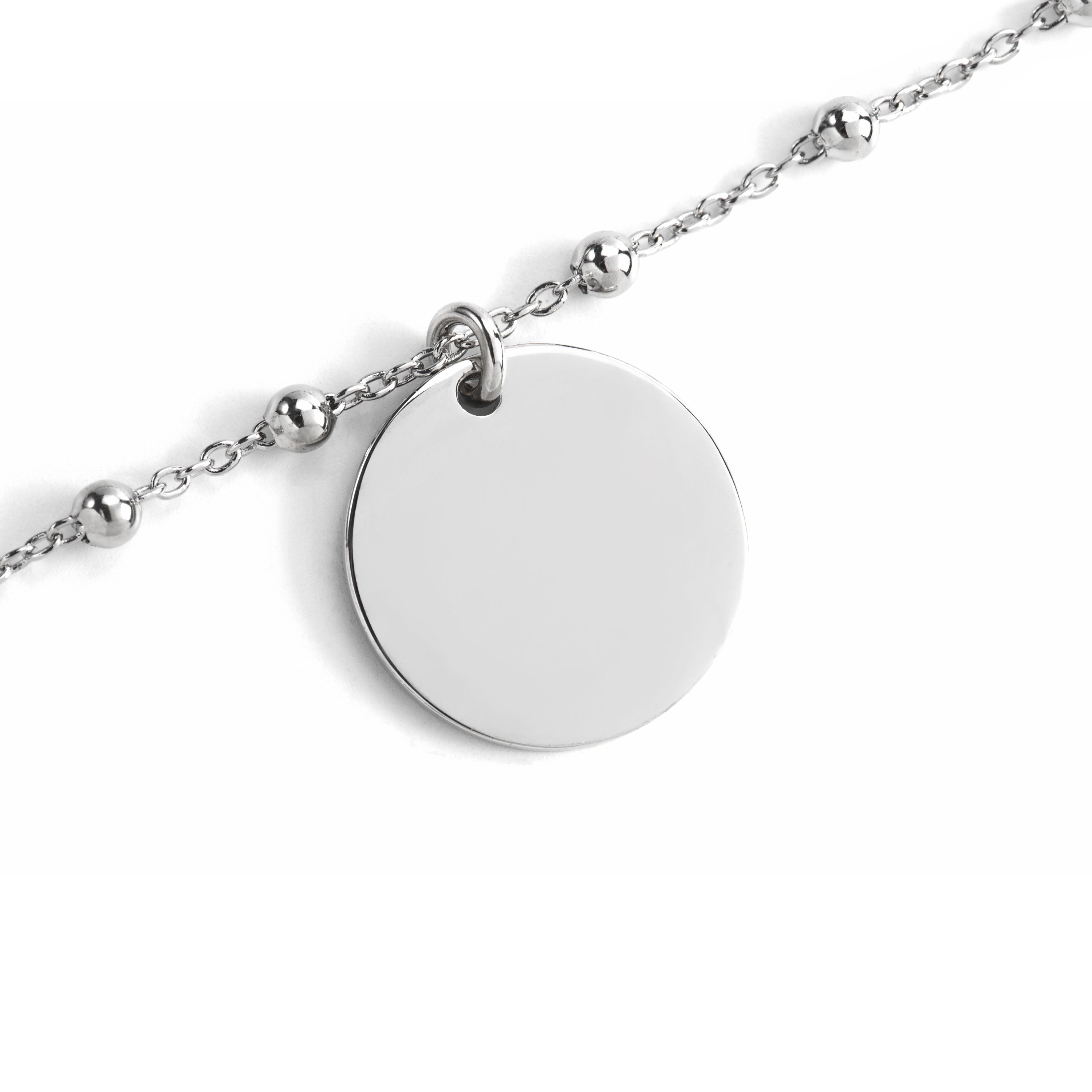 Pulseira de Prata de Lei 925 com acabamento rodinado - Meu Sol