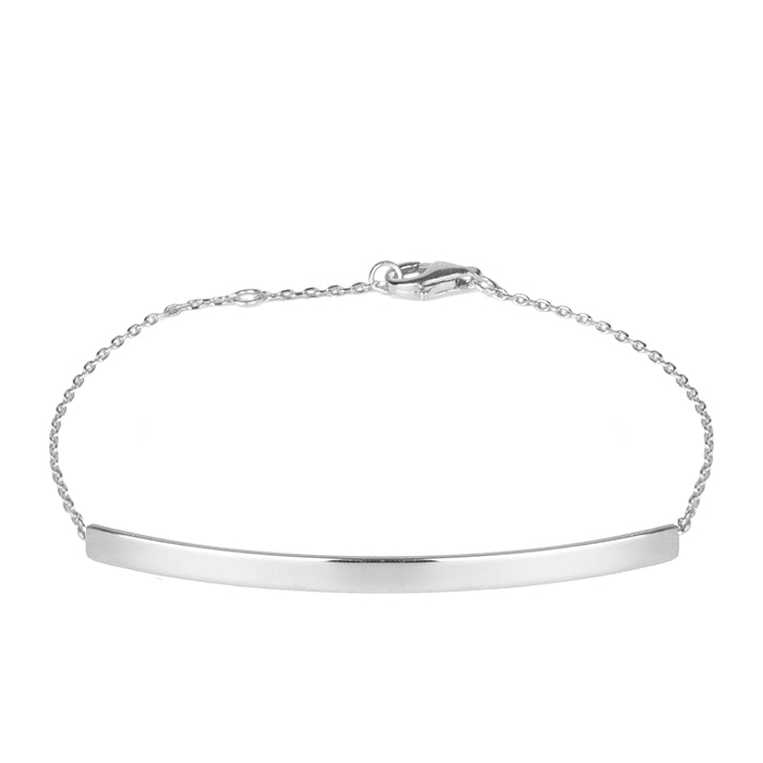 925 Sterling Silver Bracelet with Rhodium Finish - Drap