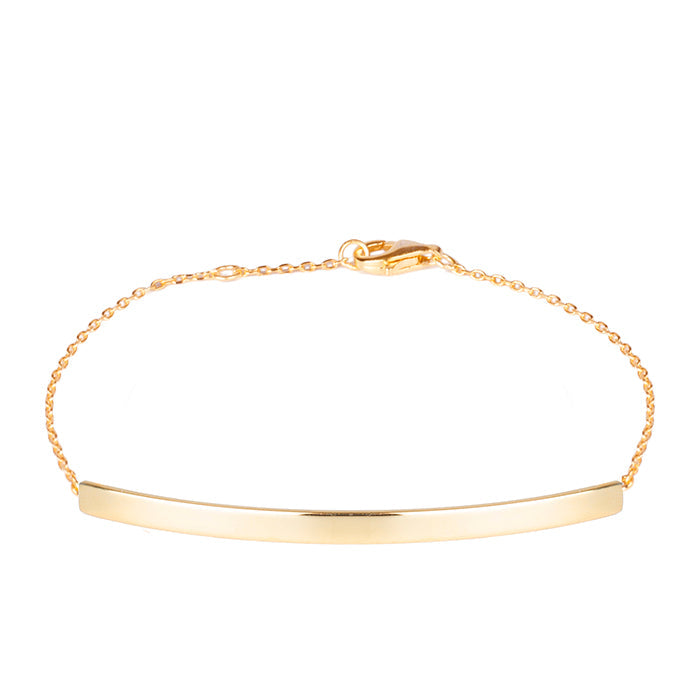 925 Sterling Silver Bracelet with 18K Yellow Gold Finish - Drap