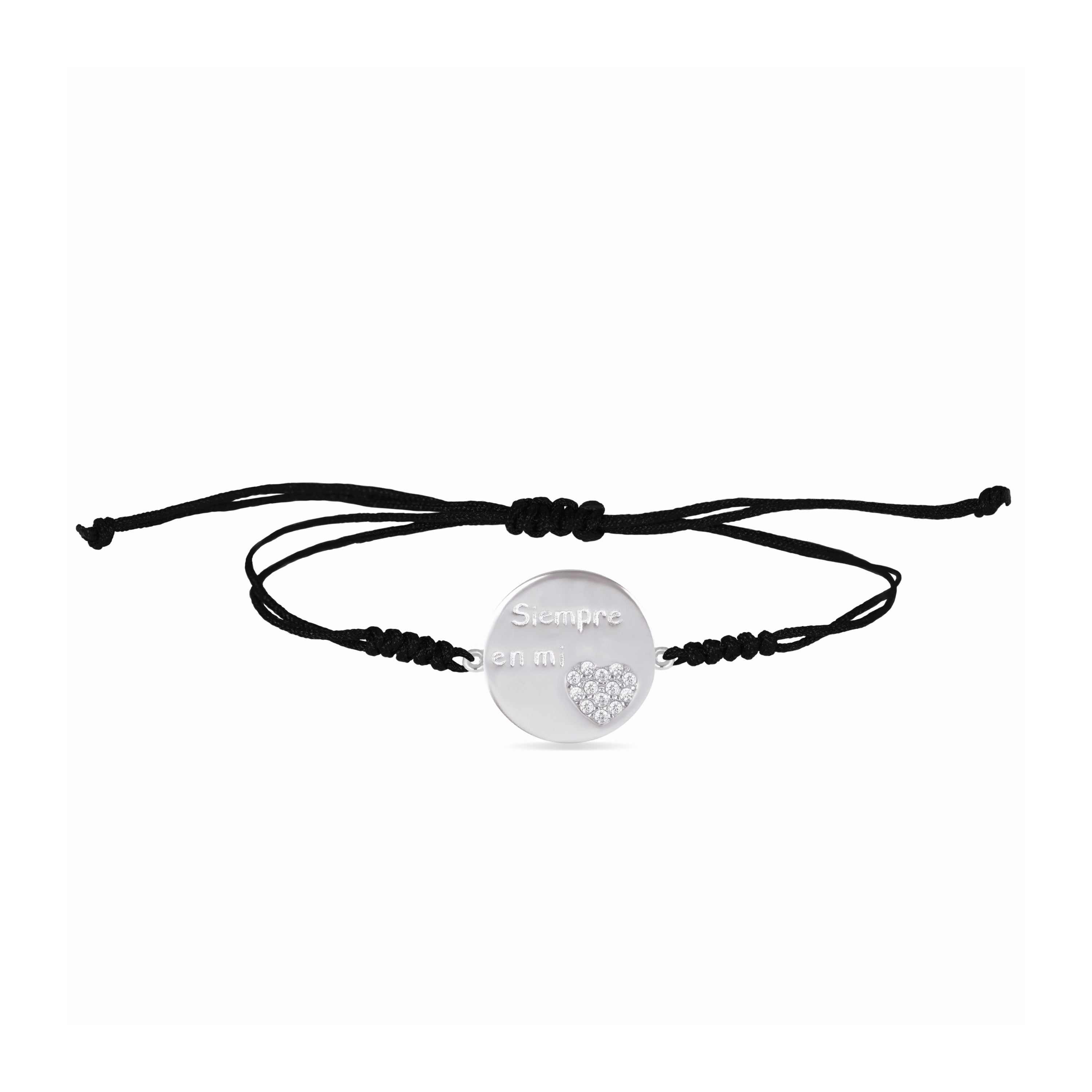 925 Sterling Silver Bracelet with Brilliant Zirconia finished in rhodium - Always