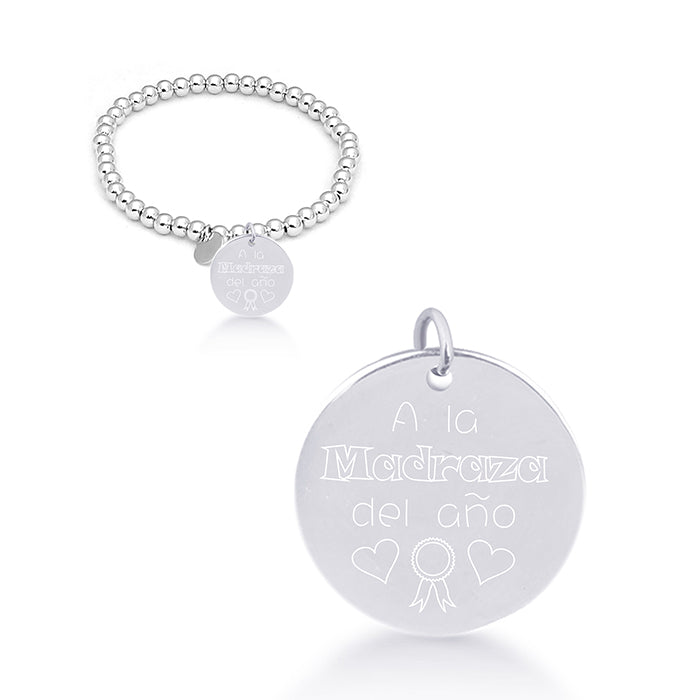 Pulseira de Prata de Lei 925 com acabamento rodinado - Meu Sol